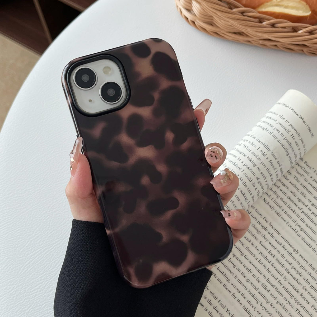 Longlayss Compatible with iPhone 15 Pro Case Tortoise Shell Phone Case