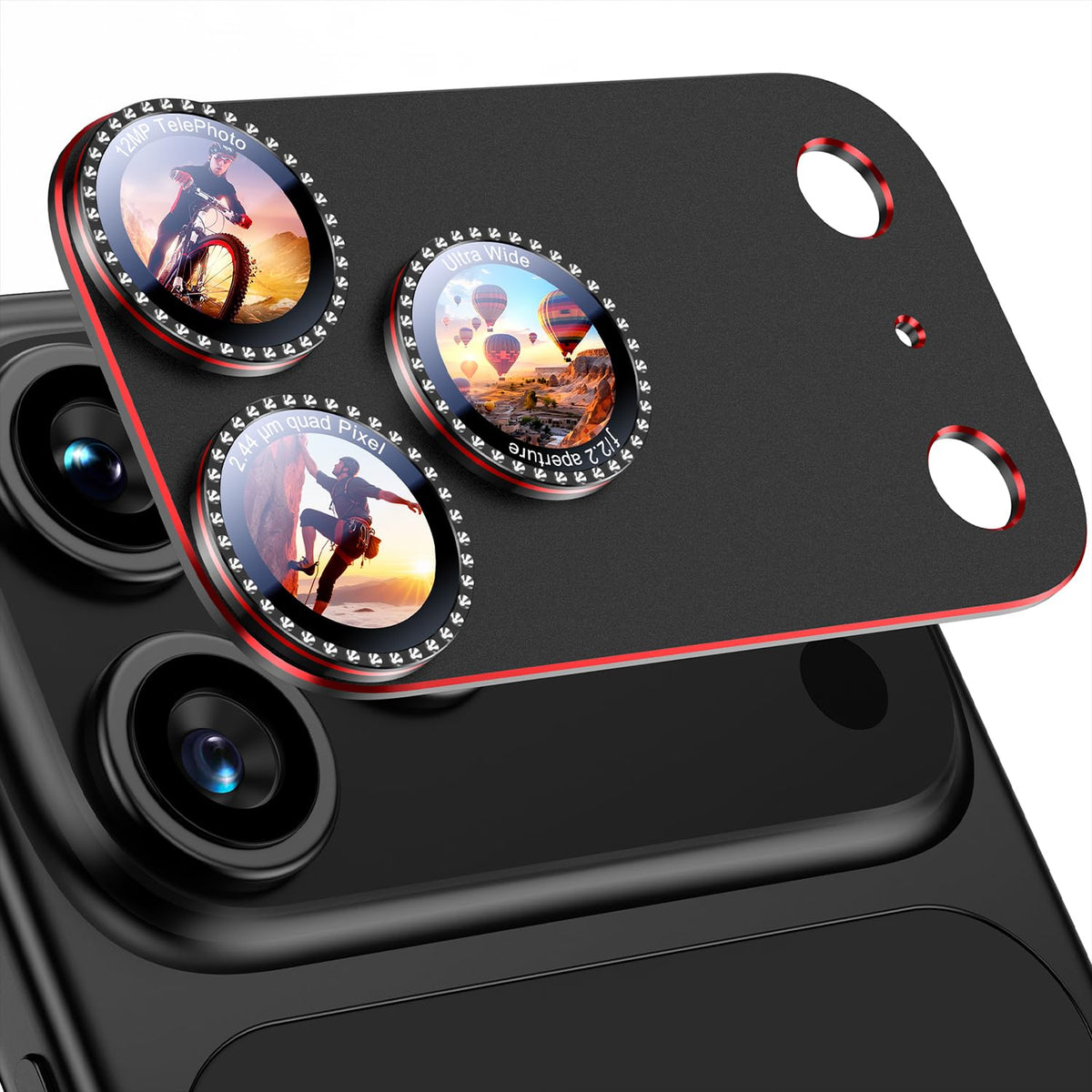 Uyiton for iPhone 18 Pro Camera Lens Protector, Metal Frame Glass Cover