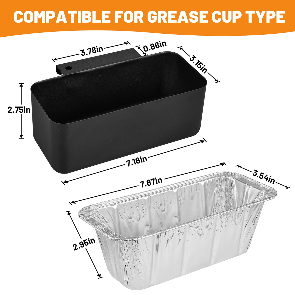 100 Pack Grease Cup Liners Compatible with Blackstone Griddle 5017 - Griddle Accessories, Disposable Grill Grease Tray, Aluminum Foil Drip Pan Grease Catcher Cup Liner for 17, 22, 28, 36 Inch