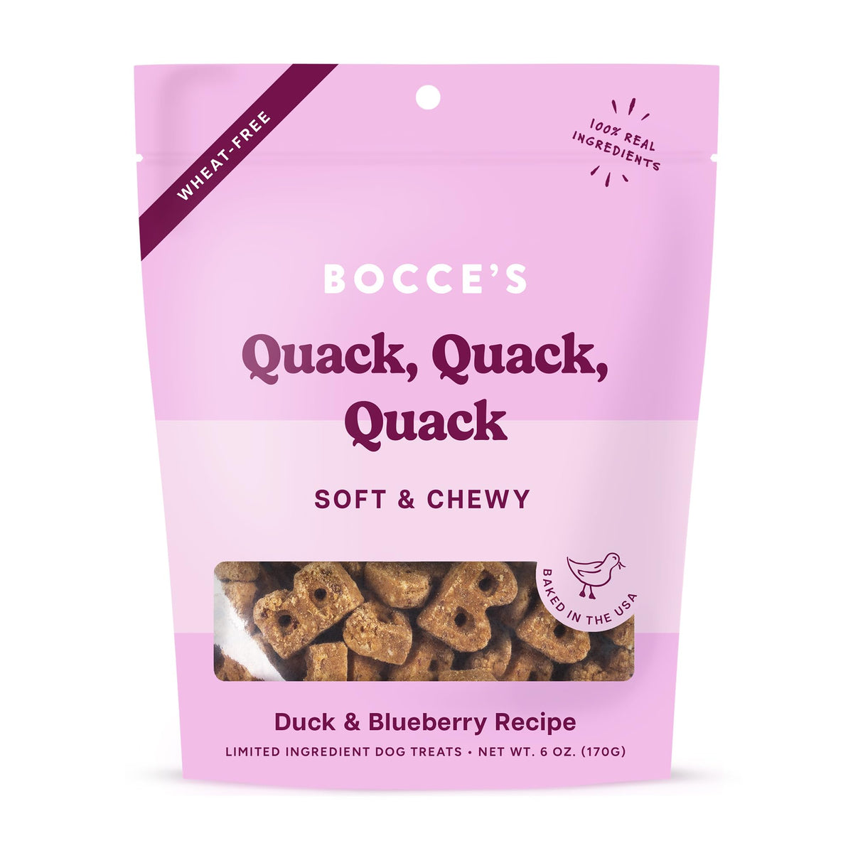 Bocce's Bakery Say Moo Soft & Chewy Dog Treats, Beef & Cheddar Flavor, 6 oz