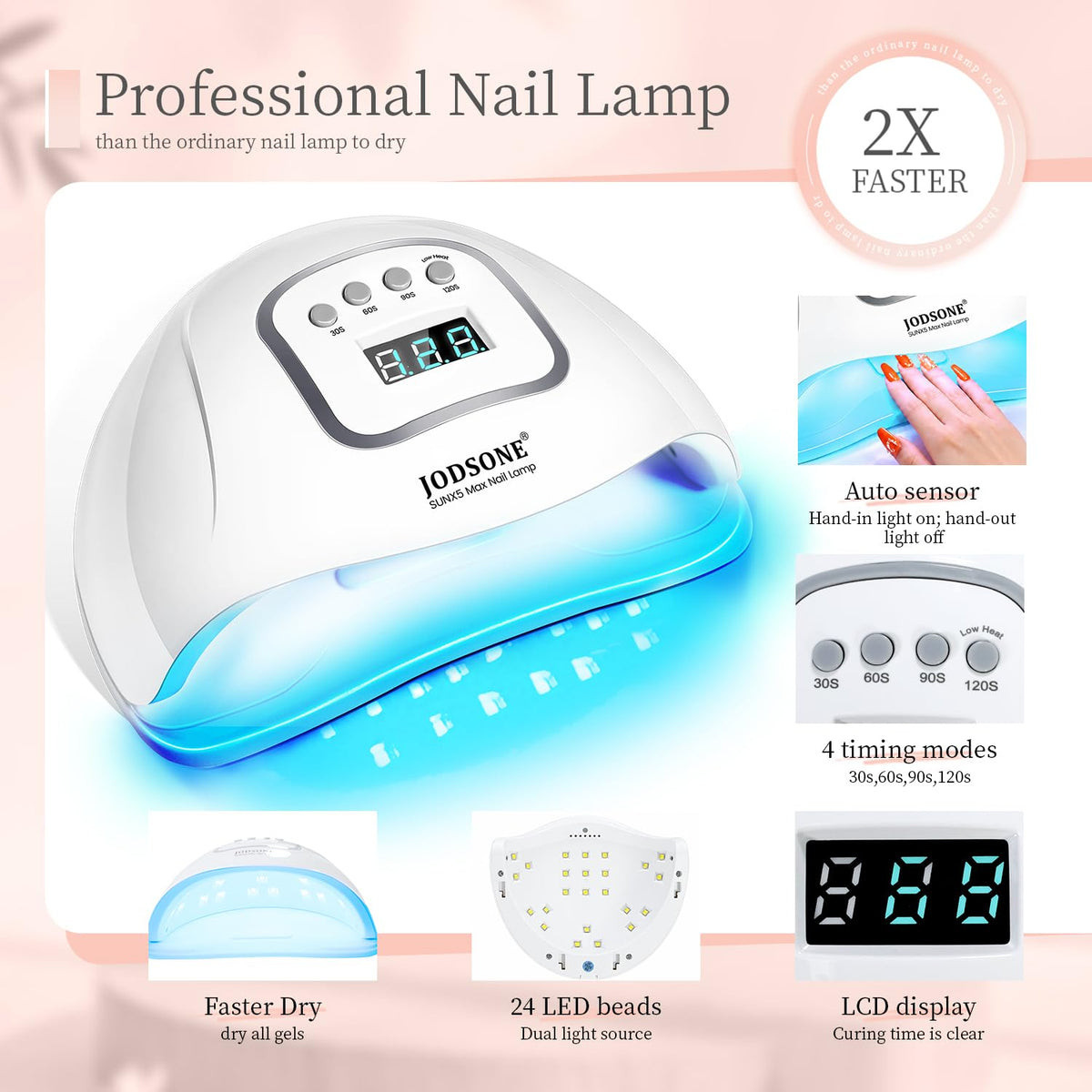 JODSONE 23 PCS Gel Nail Polish Set with Base Glossy and Matte Top Coat Multicolored Gel Nail Long Lasting Suitable for All Seasons