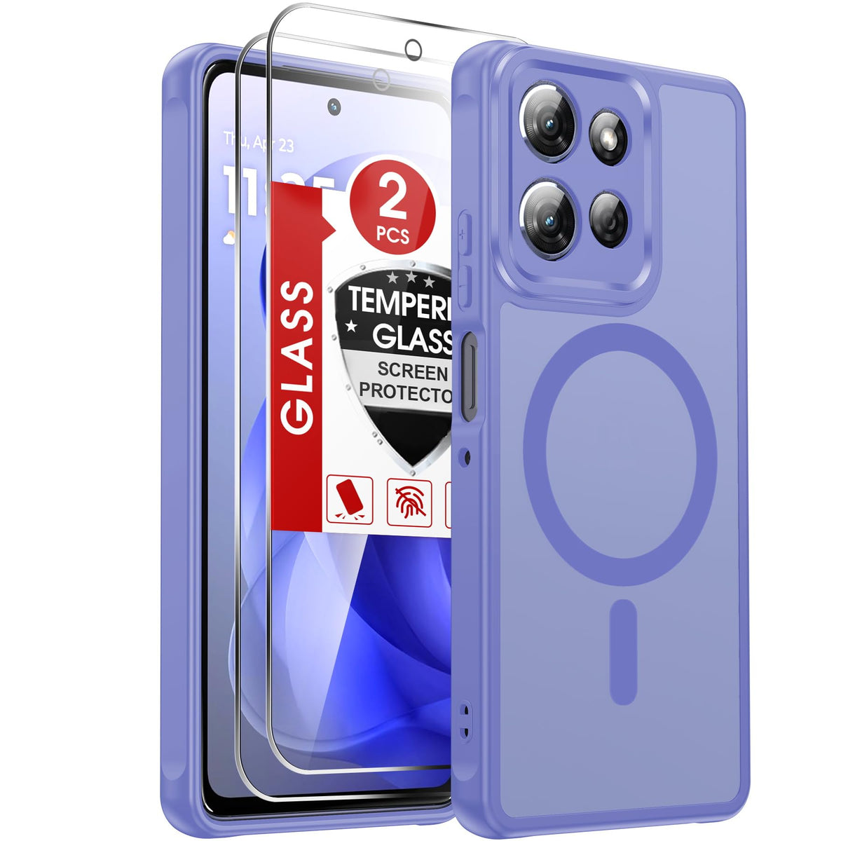 LeYi for Pixel-8A Phone Case: MagSafe Fit & Screen Protector Crystal Clear