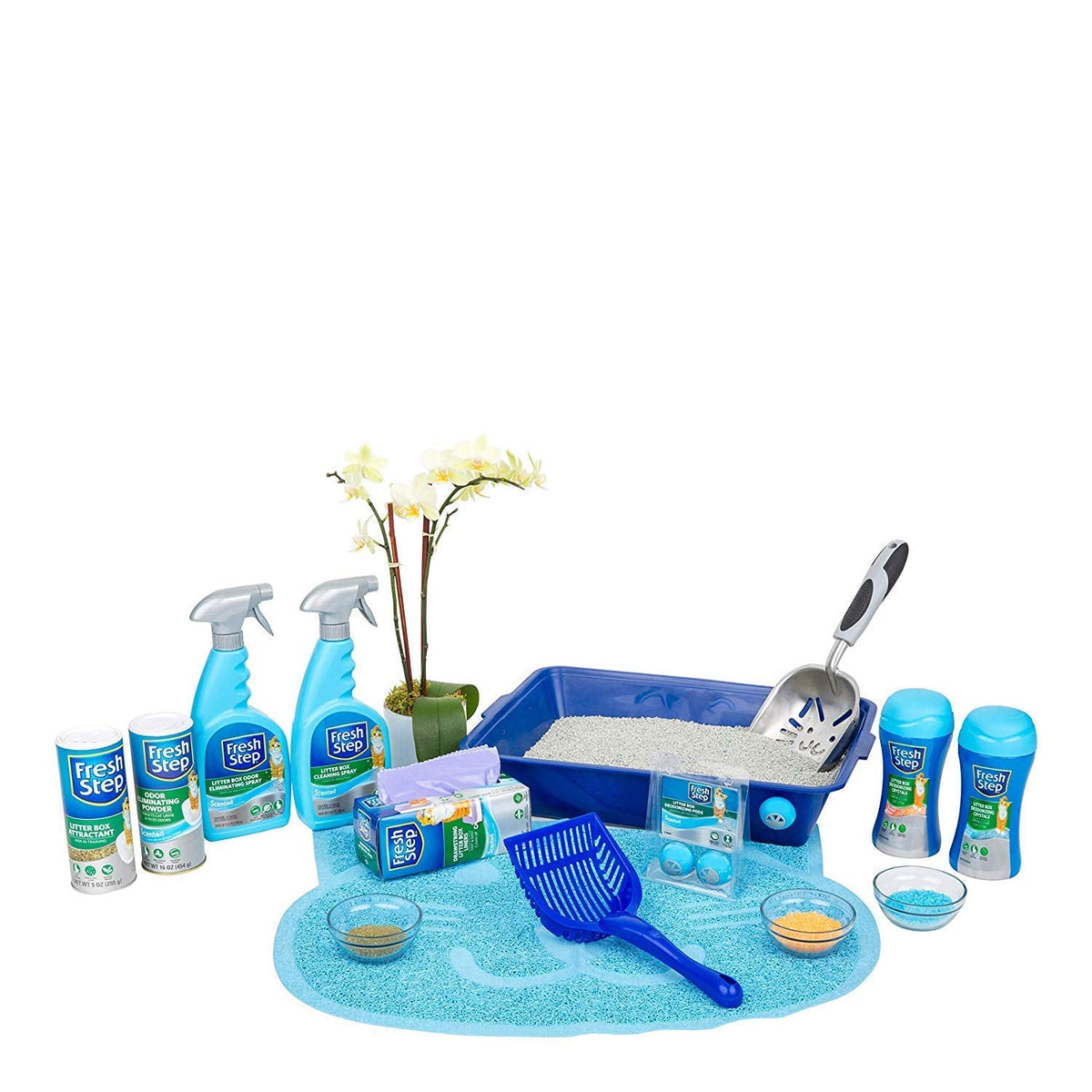 Fresh Step - Cat Litter Deodorizer, Litter Box Crystals, Fresh Scent, 15 oz