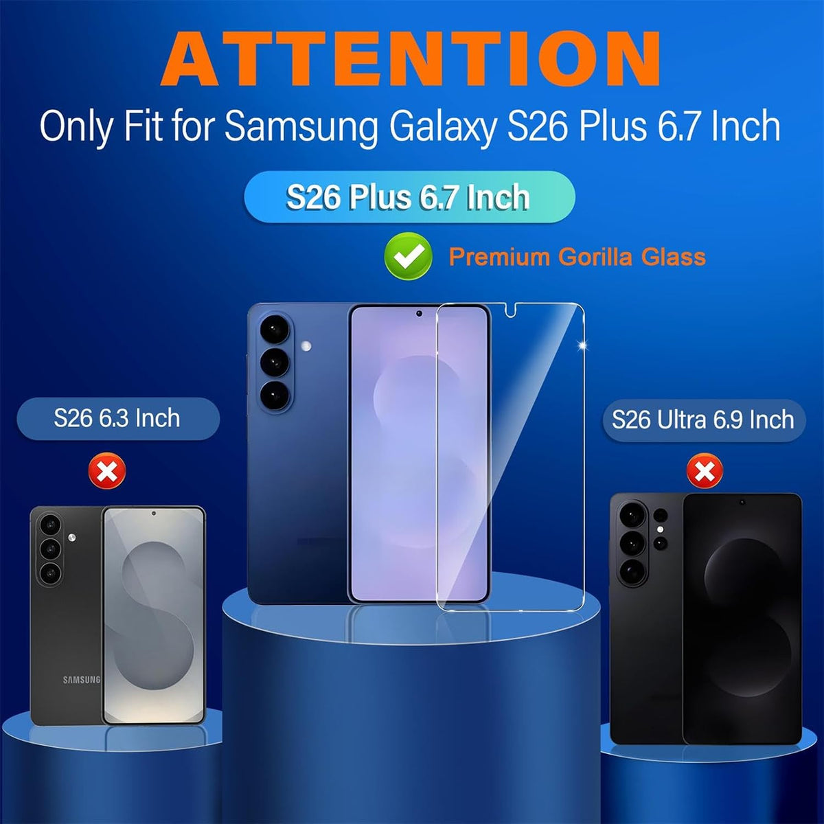 firtstnow 3 Pack for Samsung Galaxy S26 Ultra Screen Protector Tempered Glass + 3 Pack Camera Lens Protector, Military Grade Shatterproof, 9H Hardness, Fingerprint Unlock,Case Friendly 6.9 Inch