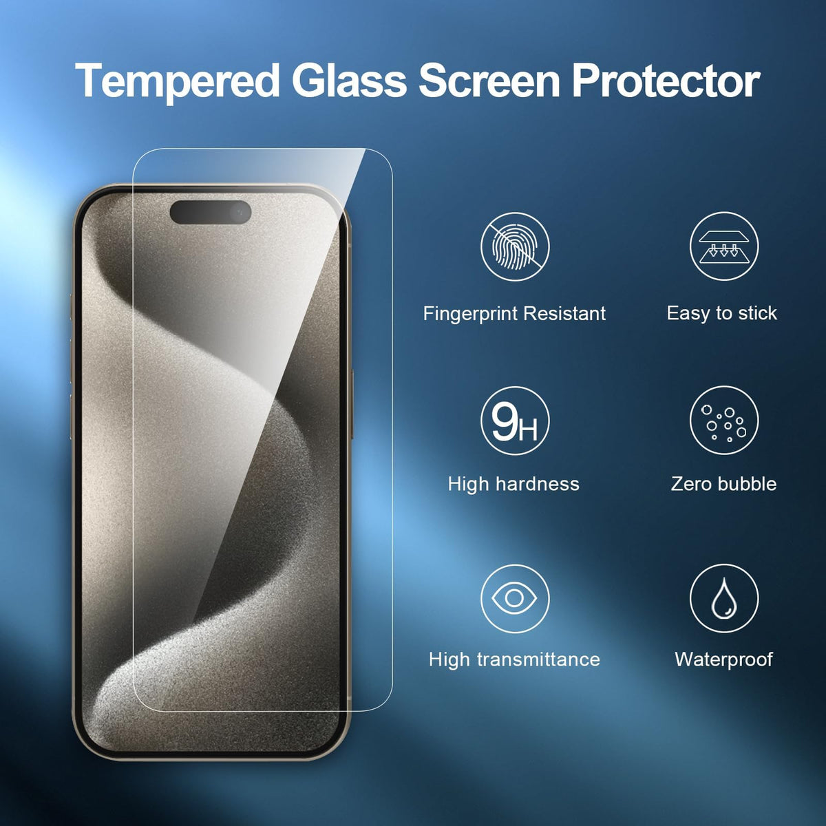 NEW'C for iPhone 17 Pro Max, iPhone 16 Pro Max Screen Protector HD Clear