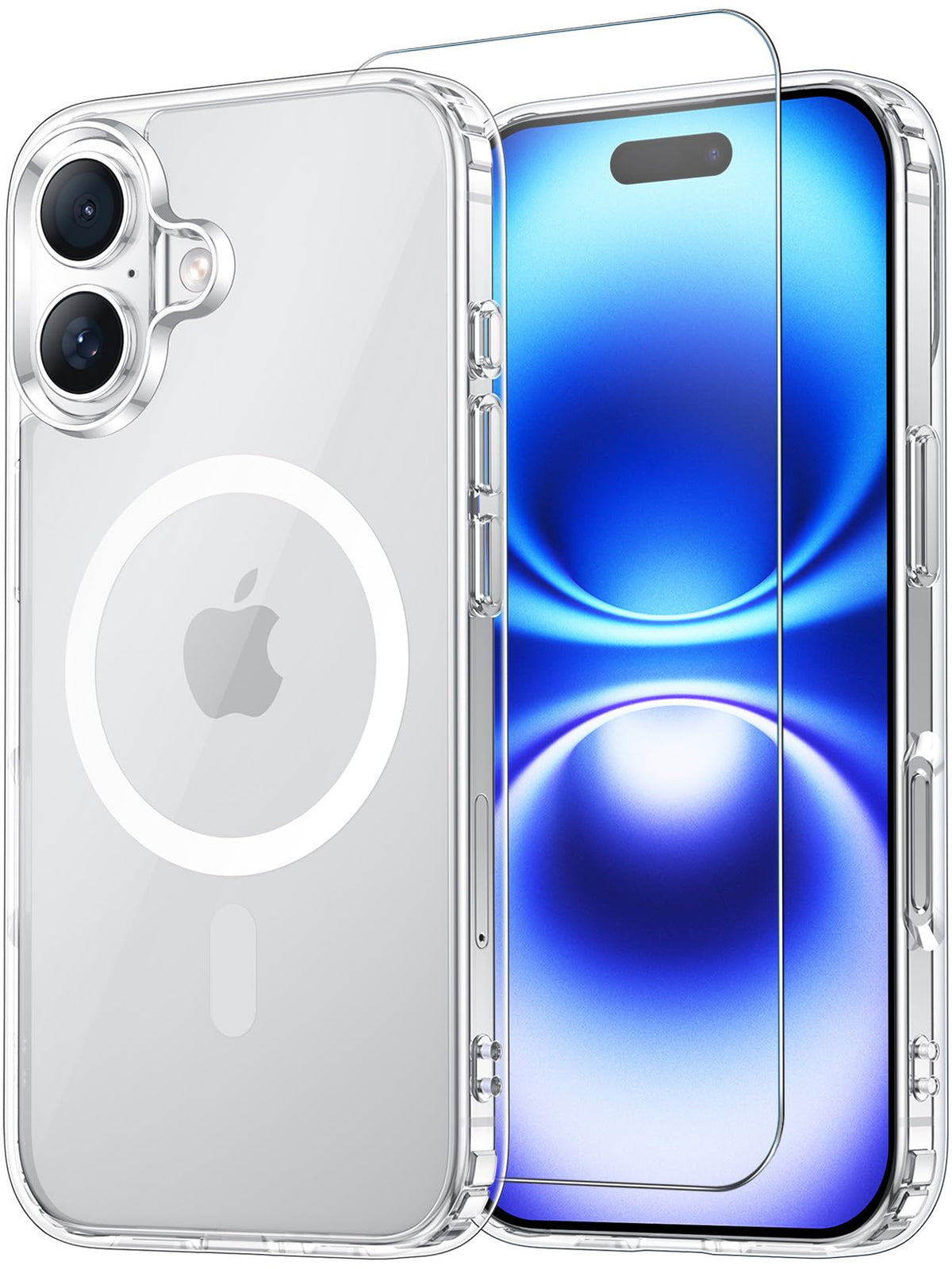 Temdan for iPhone AIR Case with Screen Protector Beige