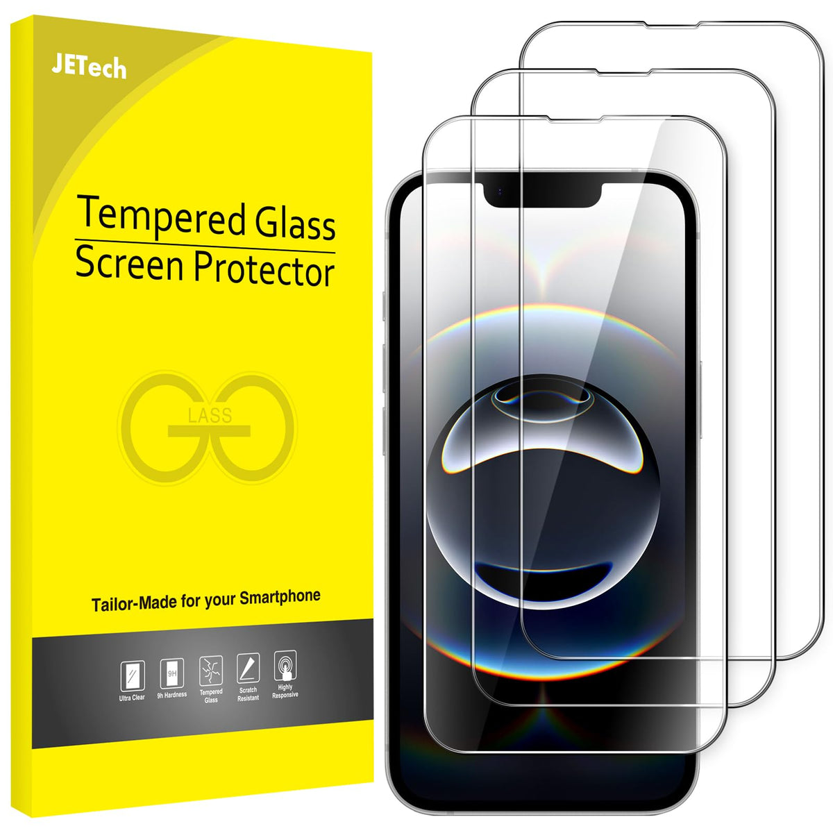 JETech Screen Protector for iPhone 18 Pro Max/17 Pro Max, 3-Pack