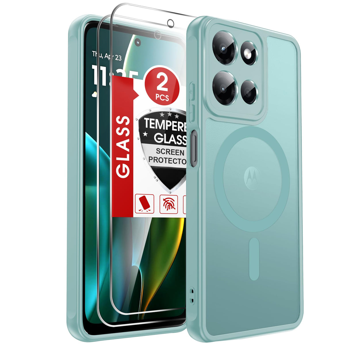 LeYi for Pixel-8A Phone Case: MagSafe Fit & Screen Protector Crystal Clear