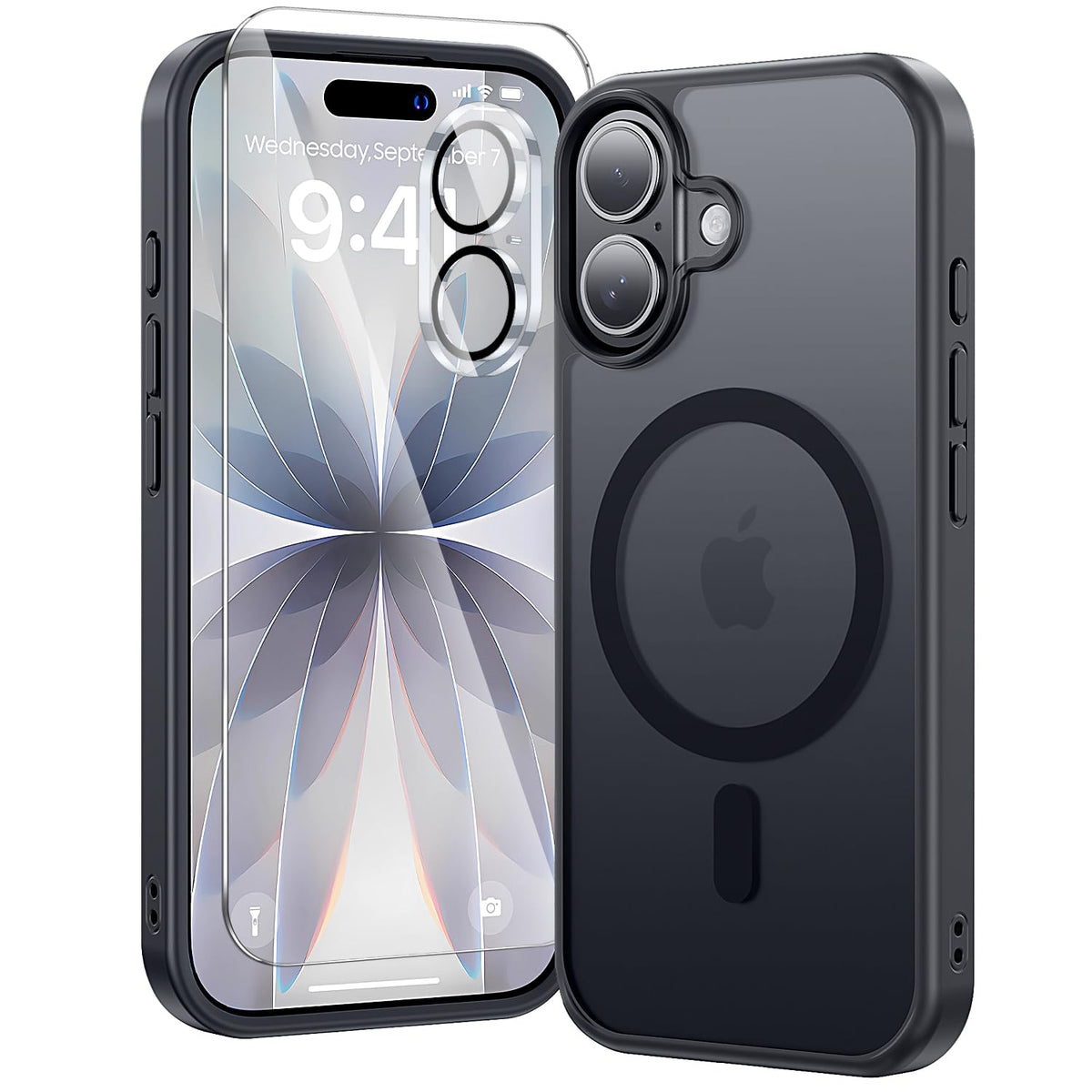 toushion 3 in 1 for iPhone 15 Plus Case Transparent