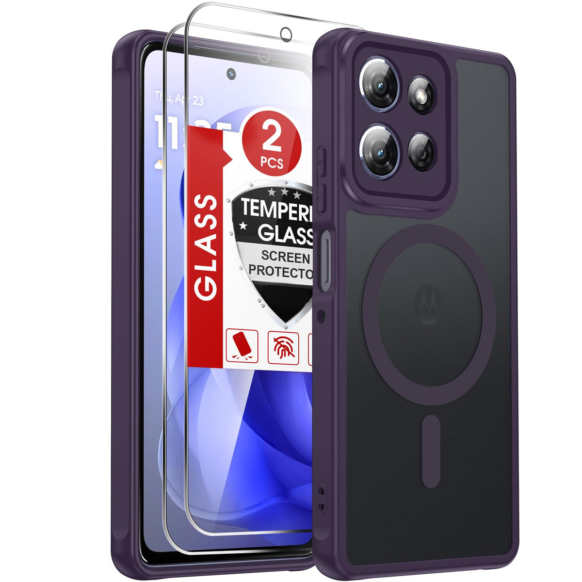 LeYi for Pixel-8A Phone Case: MagSafe Fit & Screen Protector Crystal Clear