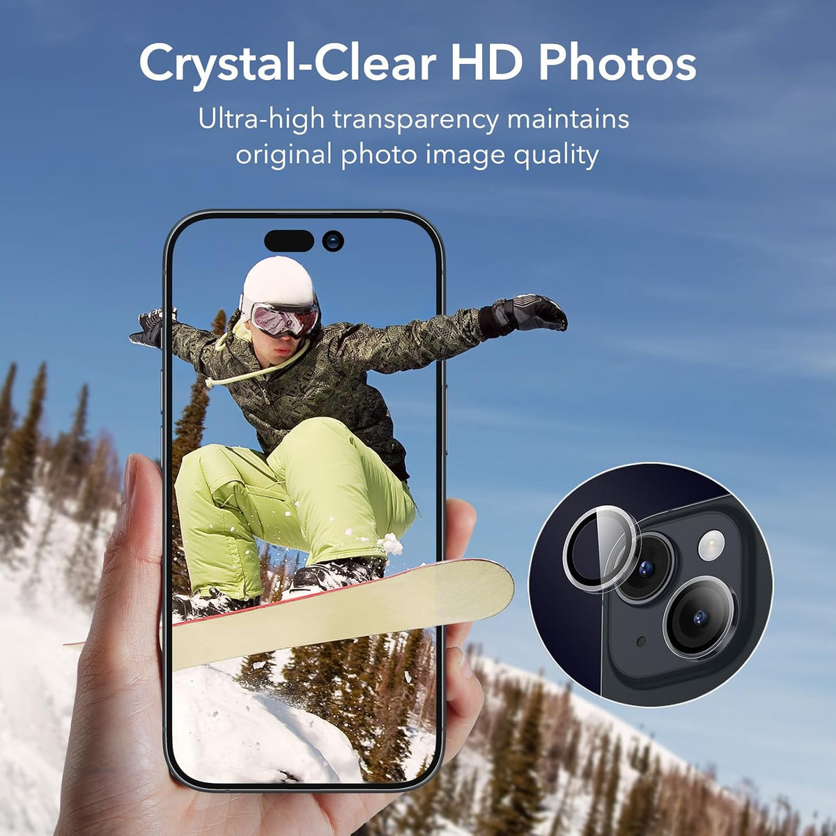ESR for iPhone Duo Camera Lens Protector, 1 Pack, Blue