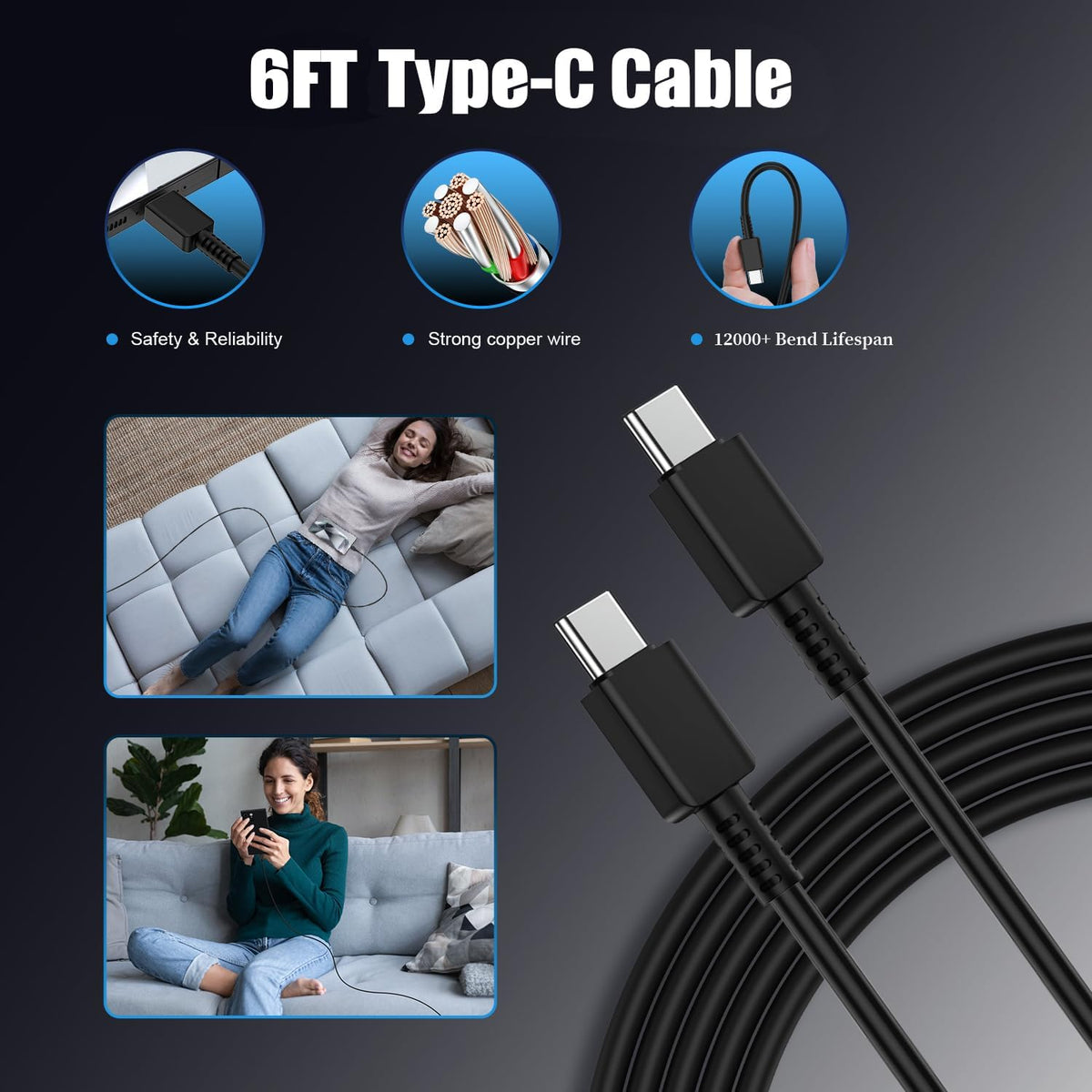 Type C Charger Fast Charging,4Pack 25W Super USB C Fast Charger Block