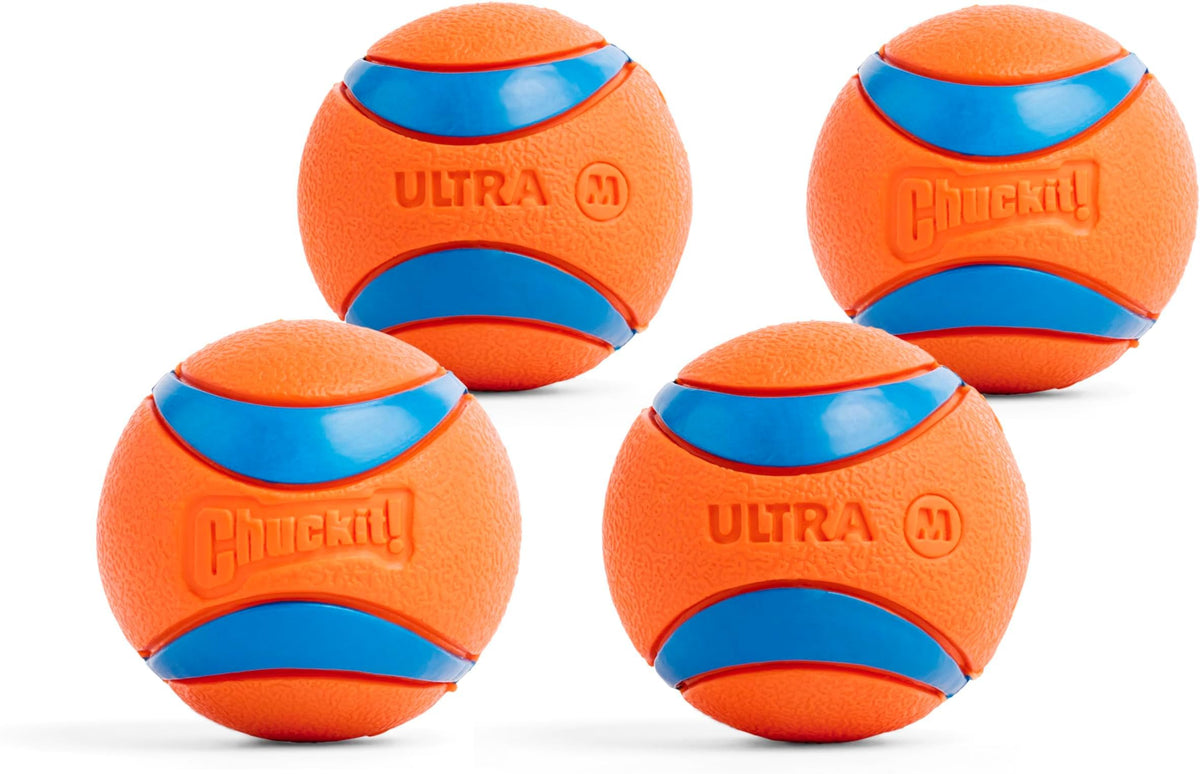 Chuckit! Ultra Squeaker Balls for Dogs, Floating Water Pet Toys, Durable Rubber Pet Toy, Bouncy Squeaky Fetch Balls for Dogs, Medium (2.5") 2 Count (Pack of 12)