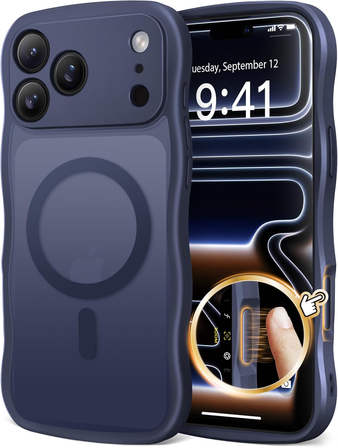 CAPRARO Cute for iPhone 11 Case, Compatible with MagSafe Stone