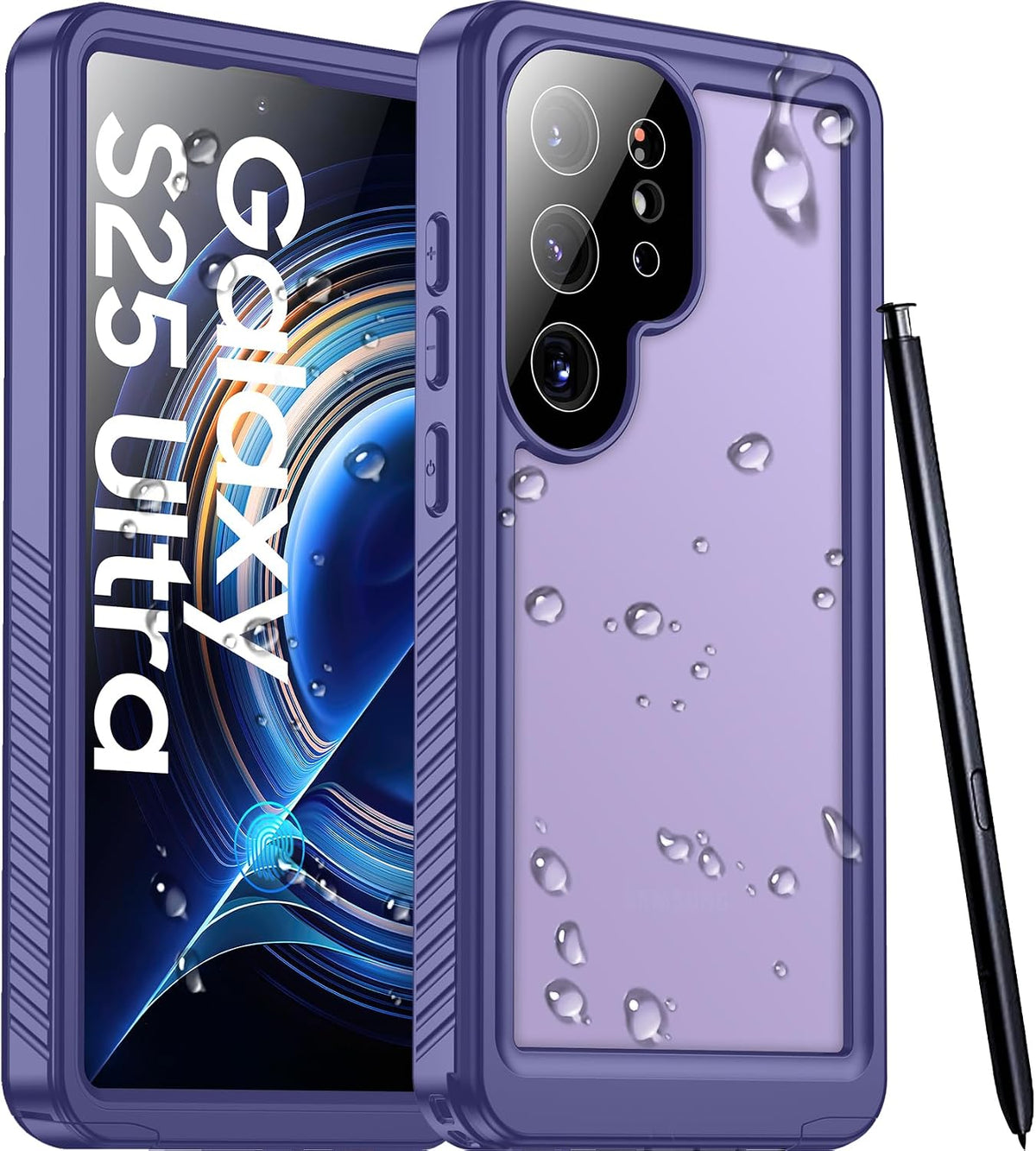 Temdan Compatible with iPhone 17 Pro Case,Waterproof Built-in Screen & Camera Protector IP68 Underwater Full Body 17FT Military Dropproof Shockproof Phone Case 6.3"-Blue/Clear