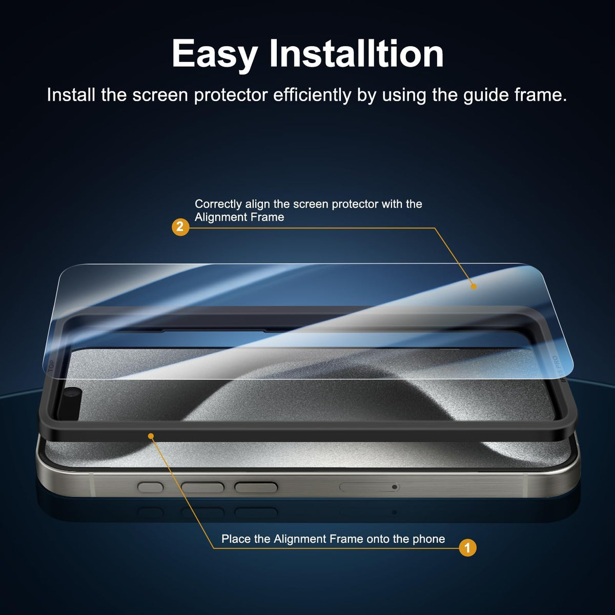 NEW'C for iPhone 17 Pro Max, iPhone 16 Pro Max Screen Protector HD Clear