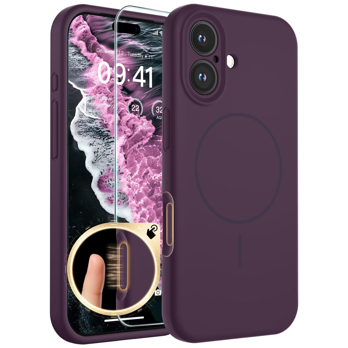 SUPFINE Silicone & Magnetic for iPhone 16 Pro Case