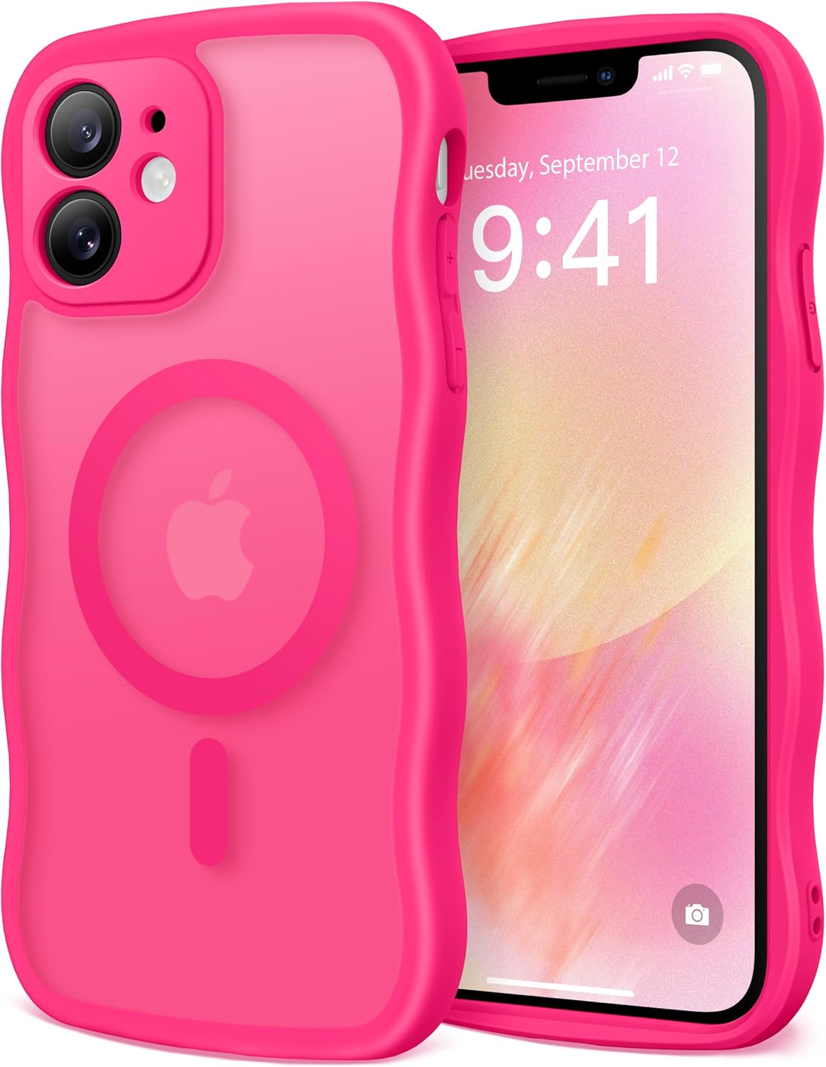 CAPRARO Cute for iPhone 11 Case, Compatible with MagSafe Stone