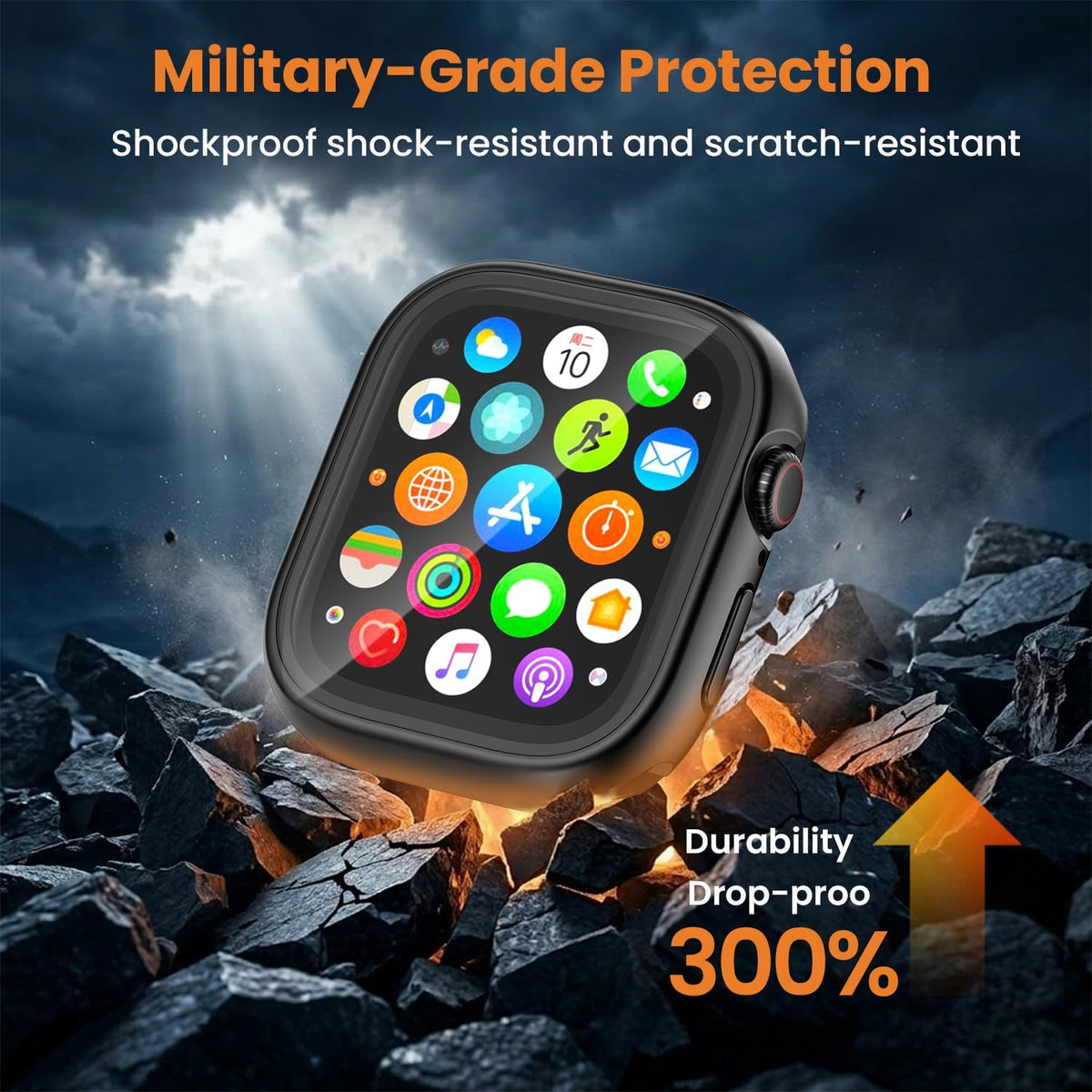 YIJDACASE 3 in 1 Waterproof Case for 41mm Apple Watch Series 9 8 7