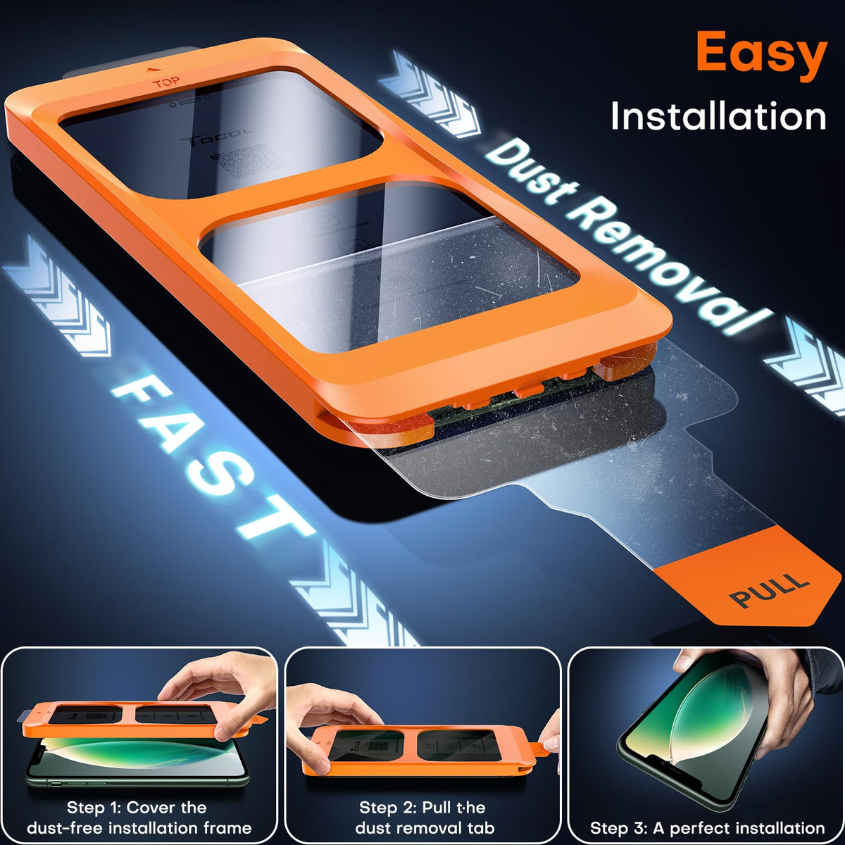TOCOL for iPhone 17 Screen Protector, Easy Installation