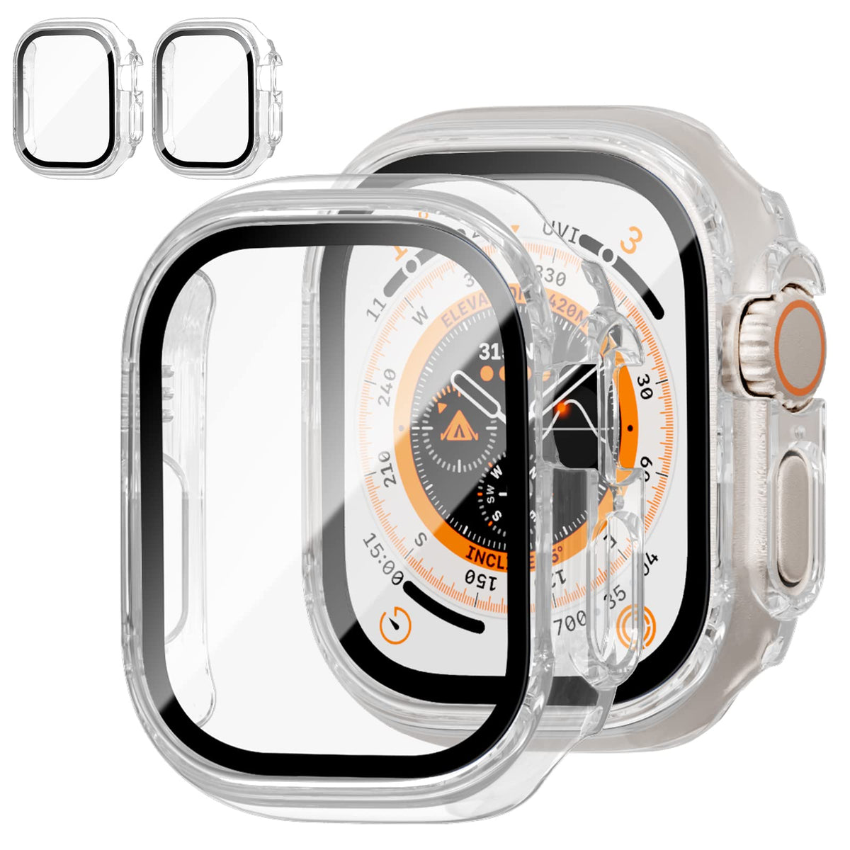 JZK Screen Protector Case for Apple Watch Series 11/10 42mm,Carbon Fibre