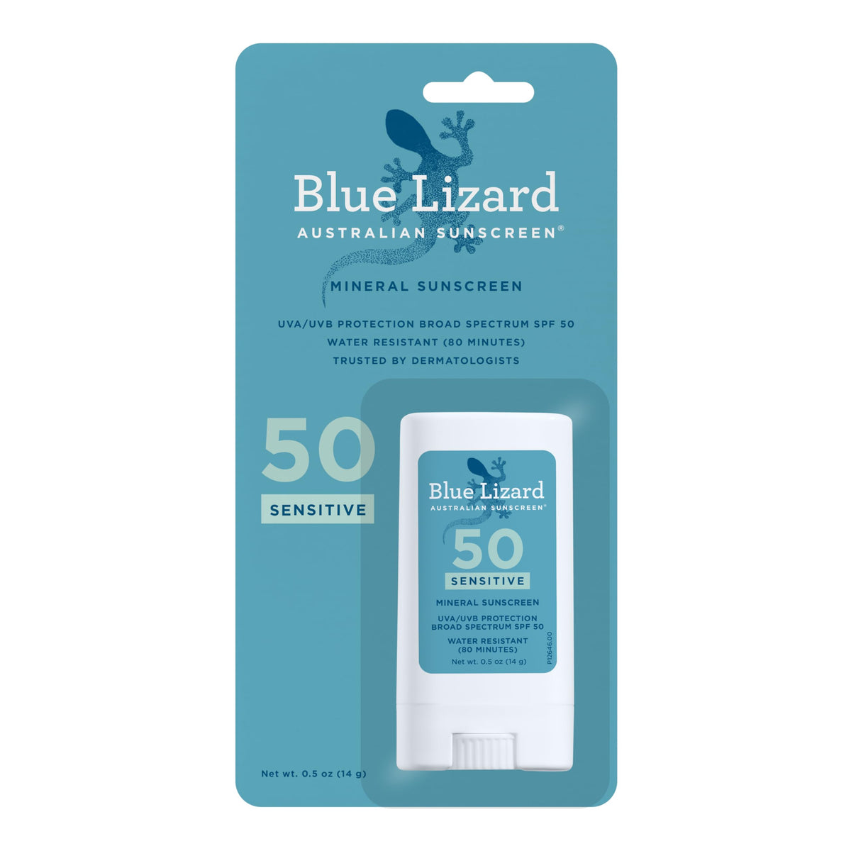 Blue Lizard Sensitive Mineral Sunscreen SPF 50 Sunscreen Lotion, 3 oz Tube