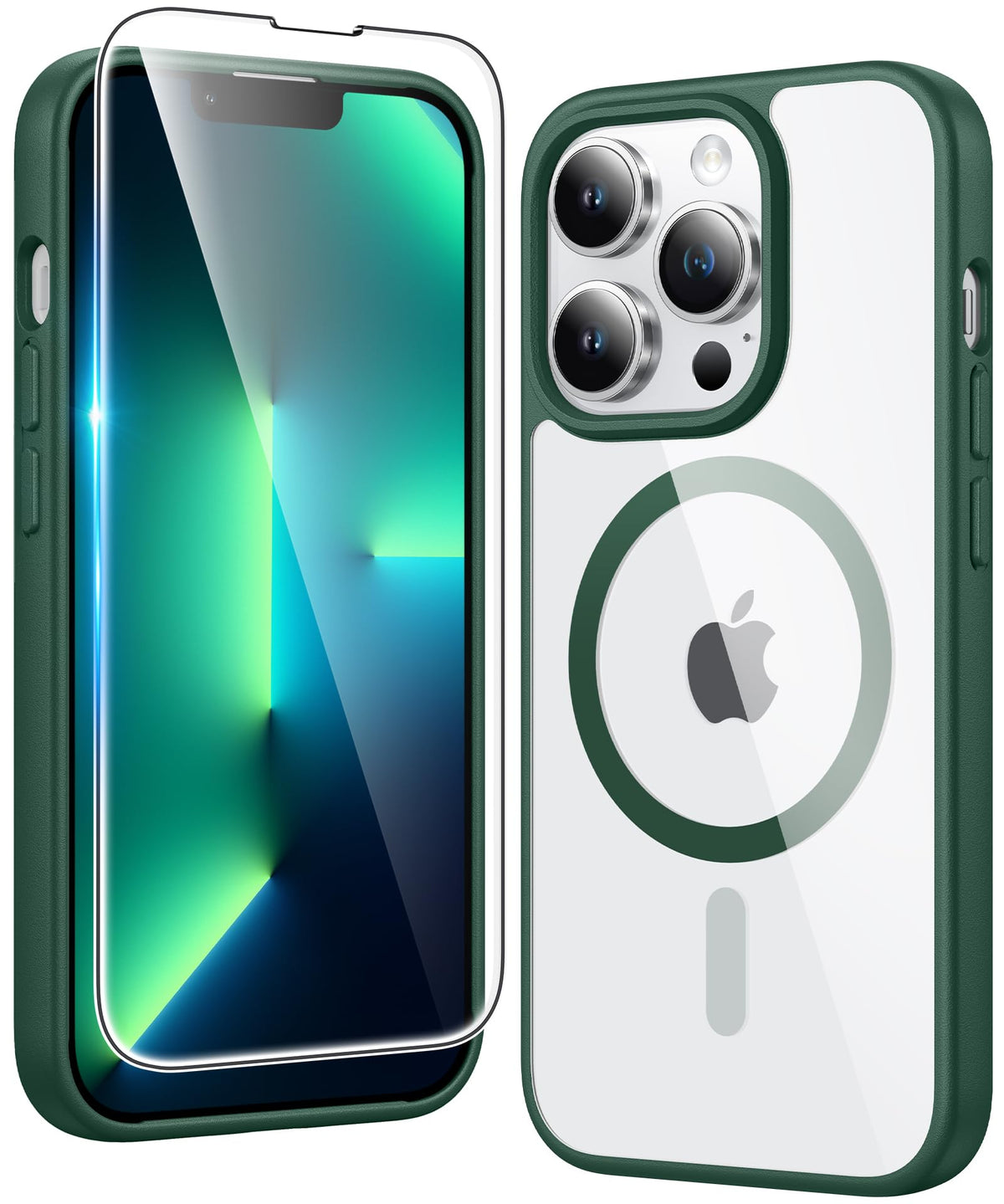 FNTCASE Magnetic for iPhone 15/14/13 Case, Clear