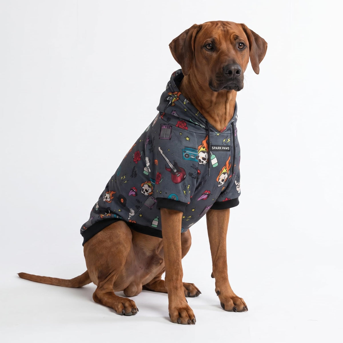 Spark Paws Dog Hoodie - Dog Sweater Sweatshirt Clothes for Large Dogs Puppy