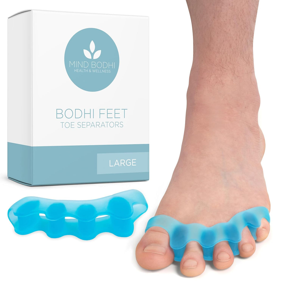 Mind Bodhi Toe Separators/Toe Spacers - Men & Women - Large Size - Blue