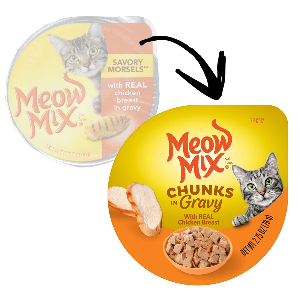 Meow Mix Seafood Favorites, Wet Food Variety Pack, 12 Cups