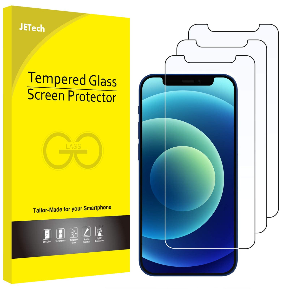 JETech Screen Protector for iPhone 18 Pro Max/17 Pro Max, 3-Pack
