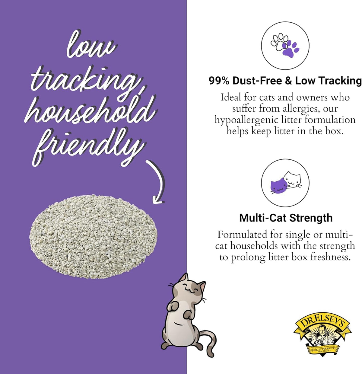 Dr. Elsey's Clean Tracks Clumping Clay Cat Litter 18 lb. Bag
