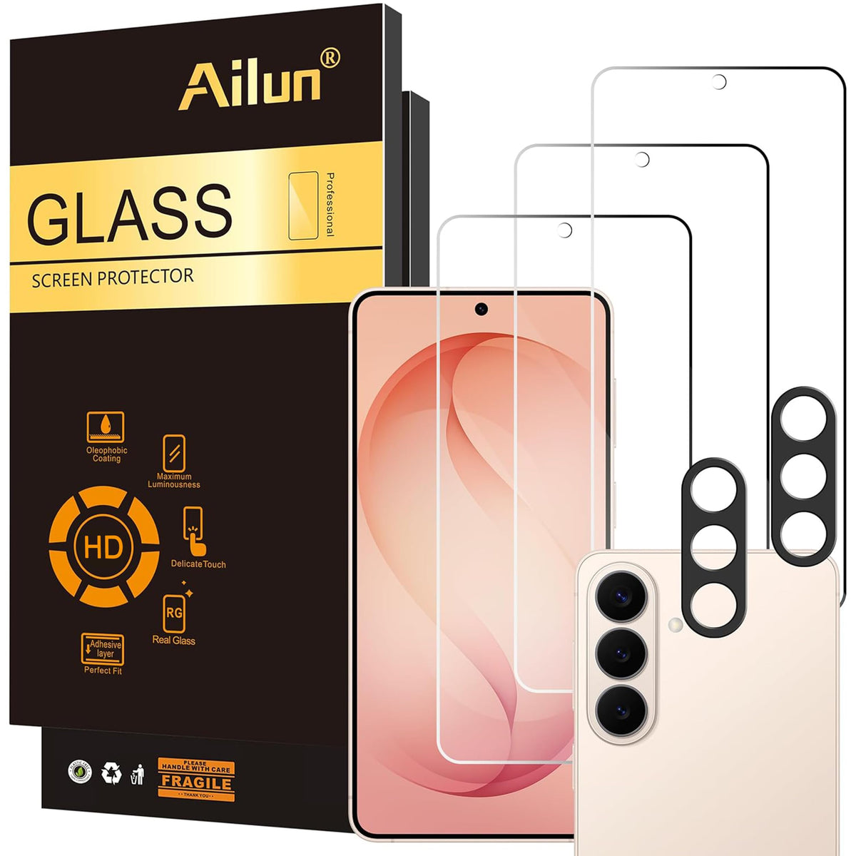 Ailun Screen Protector + Camera Lens Protector for Galaxy S26 Ultra