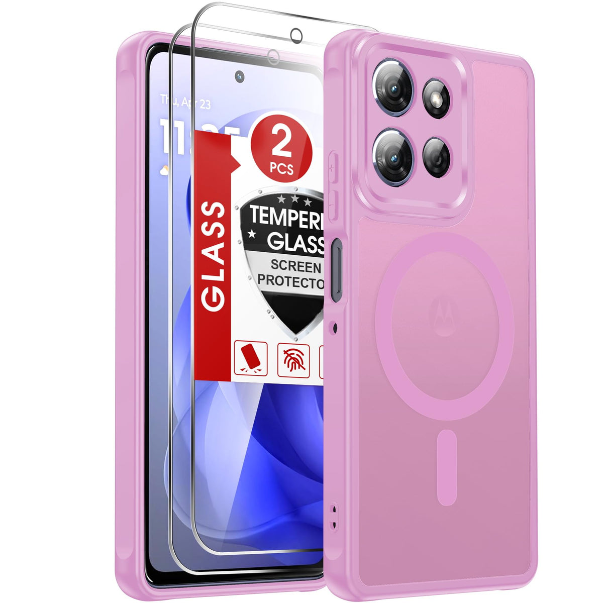 LeYi for Pixel-8A Phone Case: MagSafe Fit & Screen Protector Crystal Clear