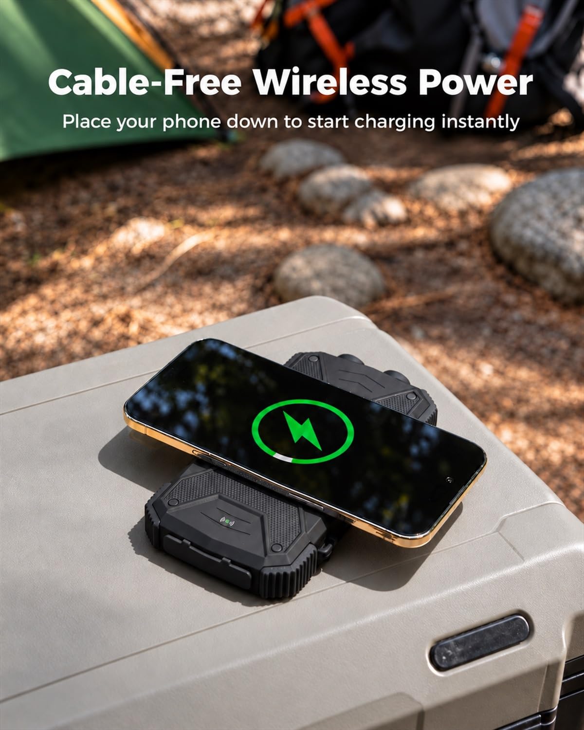 BLAVOR Solar Power Bank 10,000mAh Portable Wireless Charger for Cell Phones