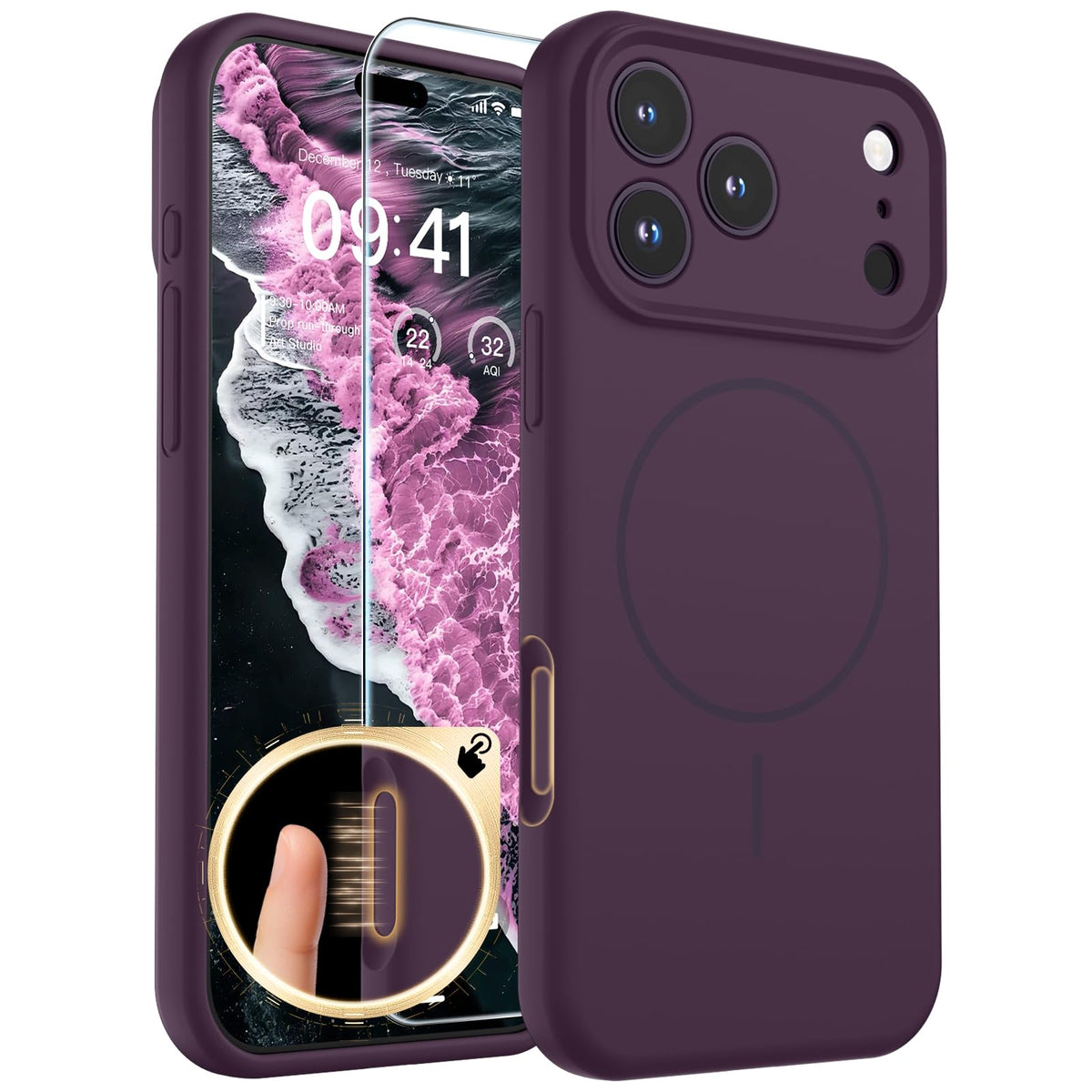 SUPFINE Silicone & Magnetic for iPhone 16 Pro Case
