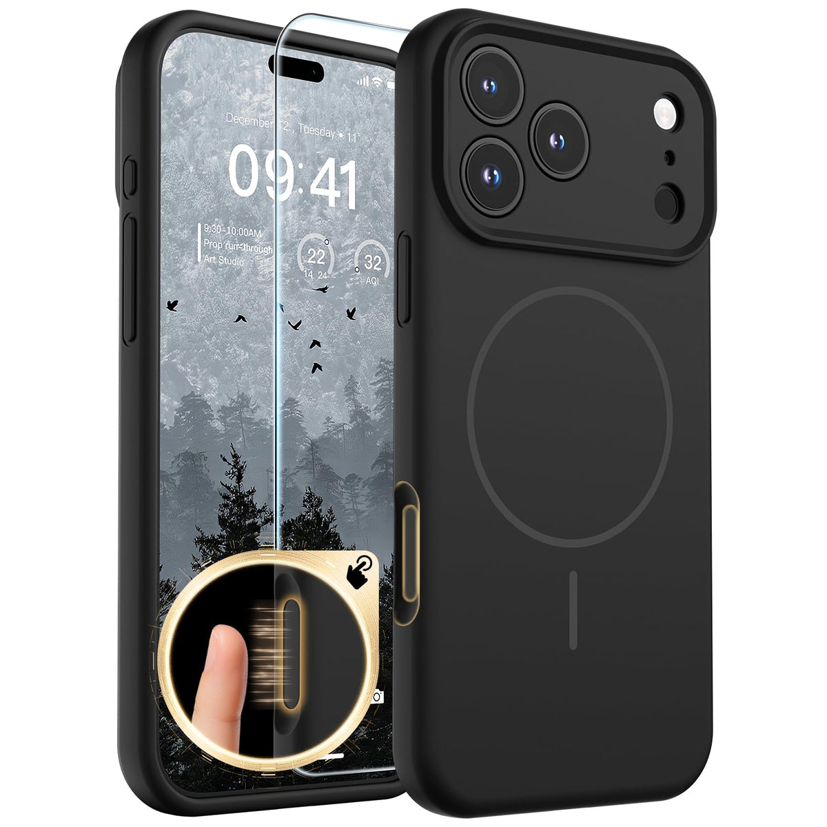 SUPFINE Silicone & Magnetic for iPhone 16 Pro Case