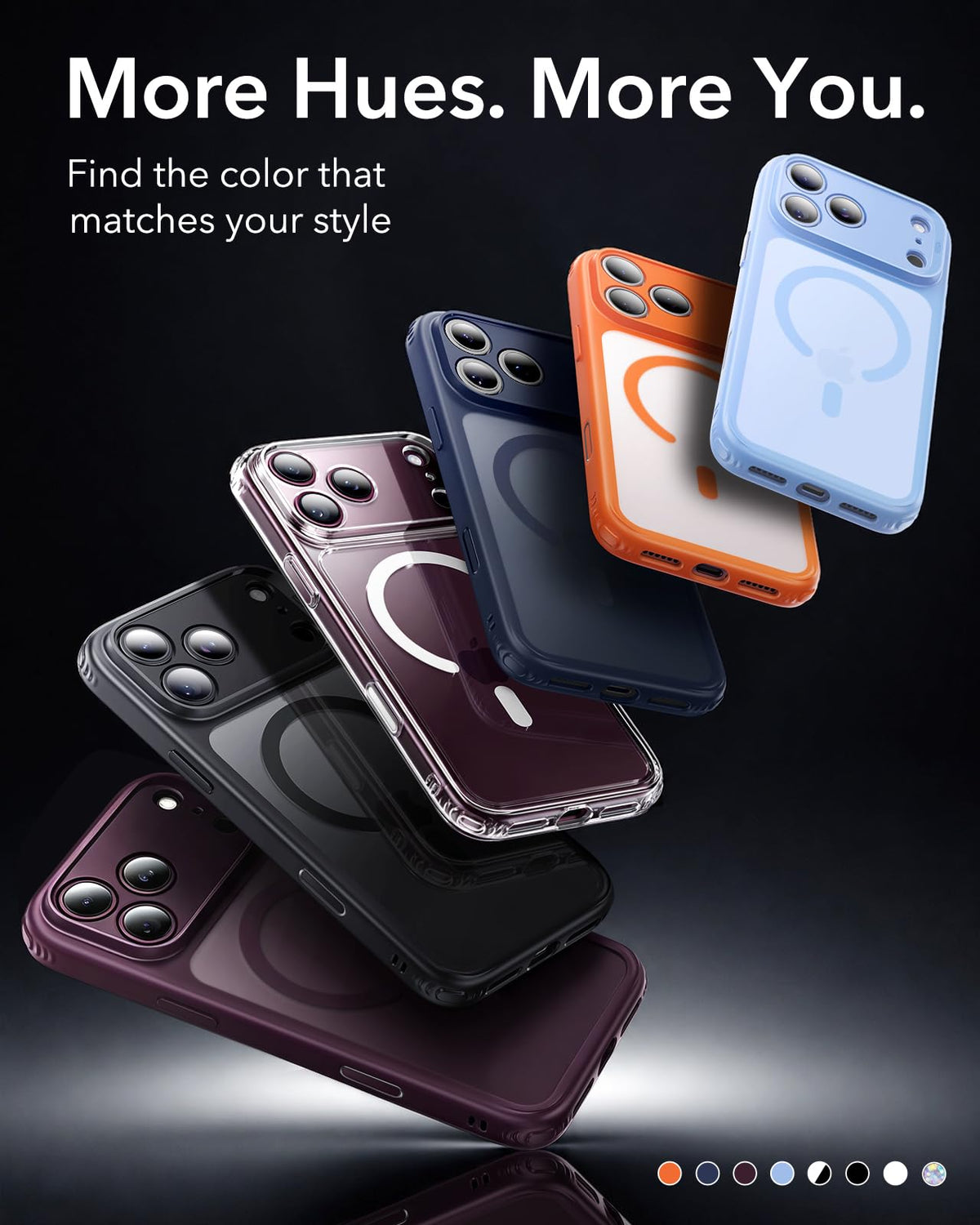 ESR Classic Hybrid for iPhone 18 Pro Max/17 Pro Max Case, Frosted Black
