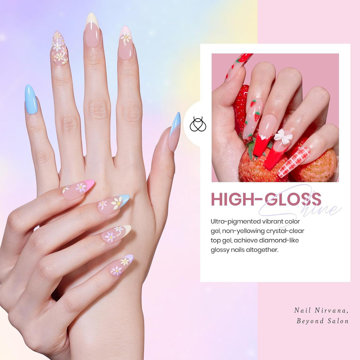 Beetles Gel Nail Polish Kit with U V Light - 80Pcs 55 Colors Gel Nail Kit