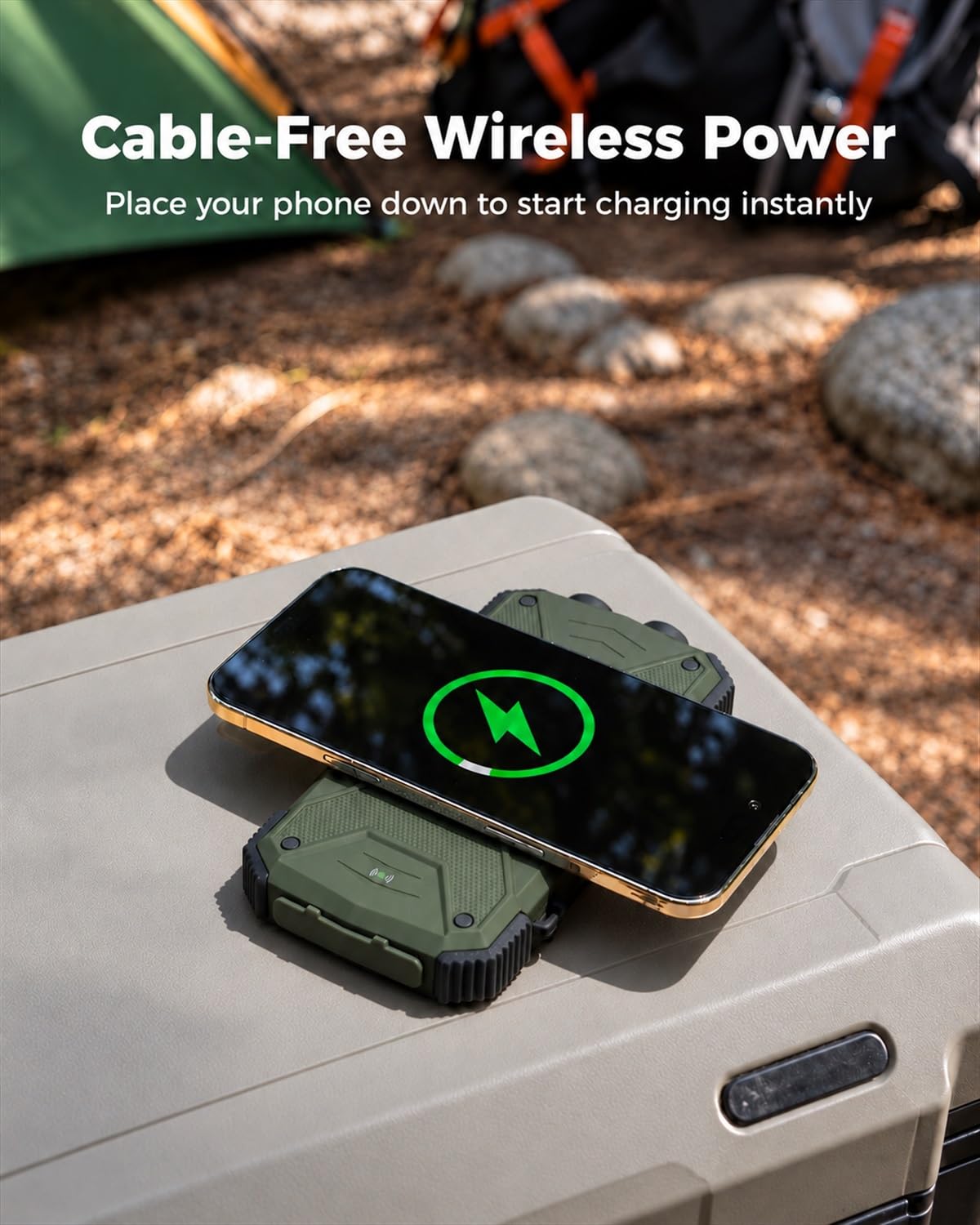 BLAVOR Solar Power Bank 10,000mAh Portable Wireless Charger for Cell Phones