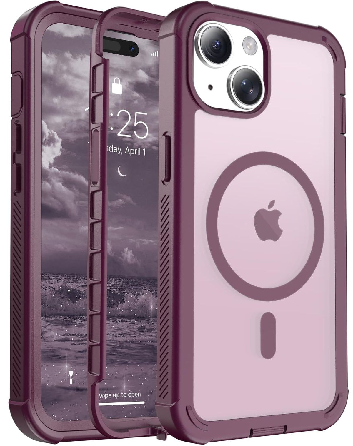 jaroco Magnetic for iPhone 15 Case Heavy Duty Protection Black