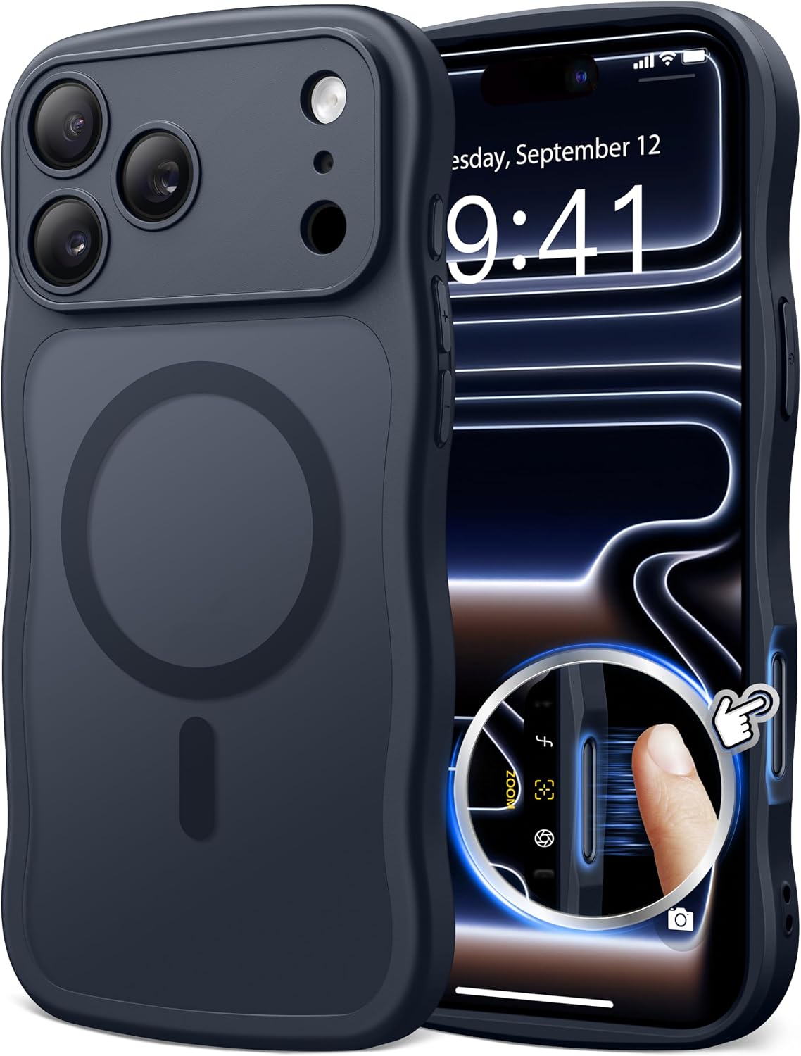 CAPRARO Cute for iPhone 11 Case, Compatible with MagSafe Stone