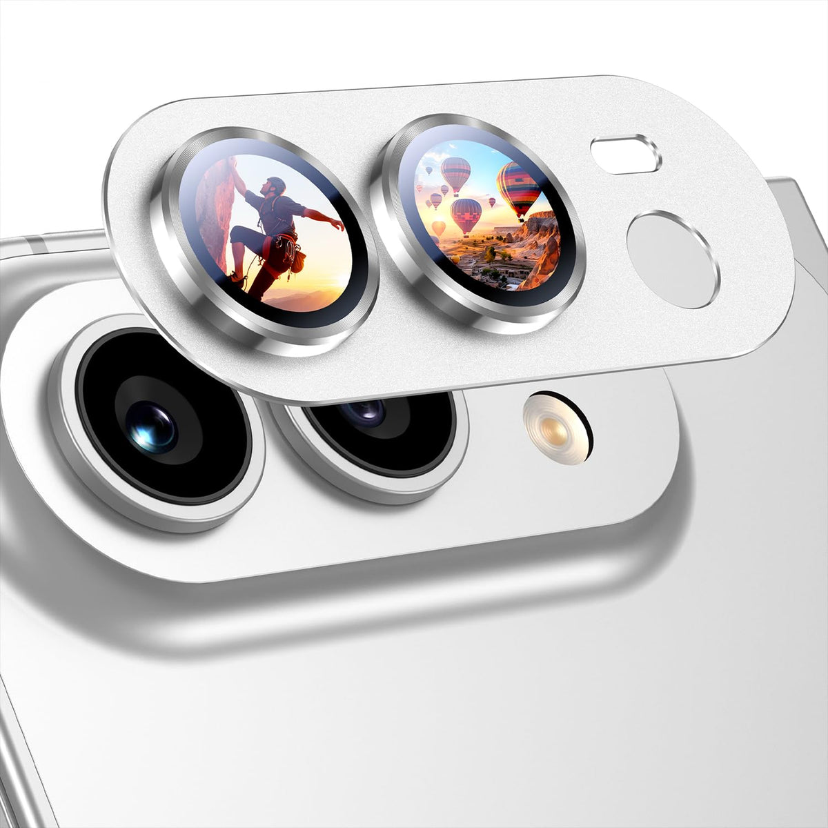 Uyiton for iPhone 18 Pro Camera Lens Protector, Metal Frame Glass Cover