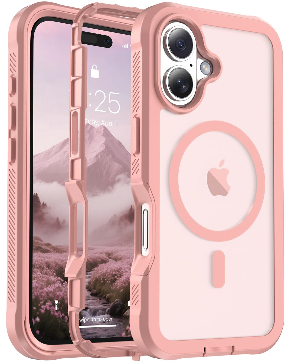 jaroco Magnetic for iPhone 15 Case Heavy Duty Protection Black