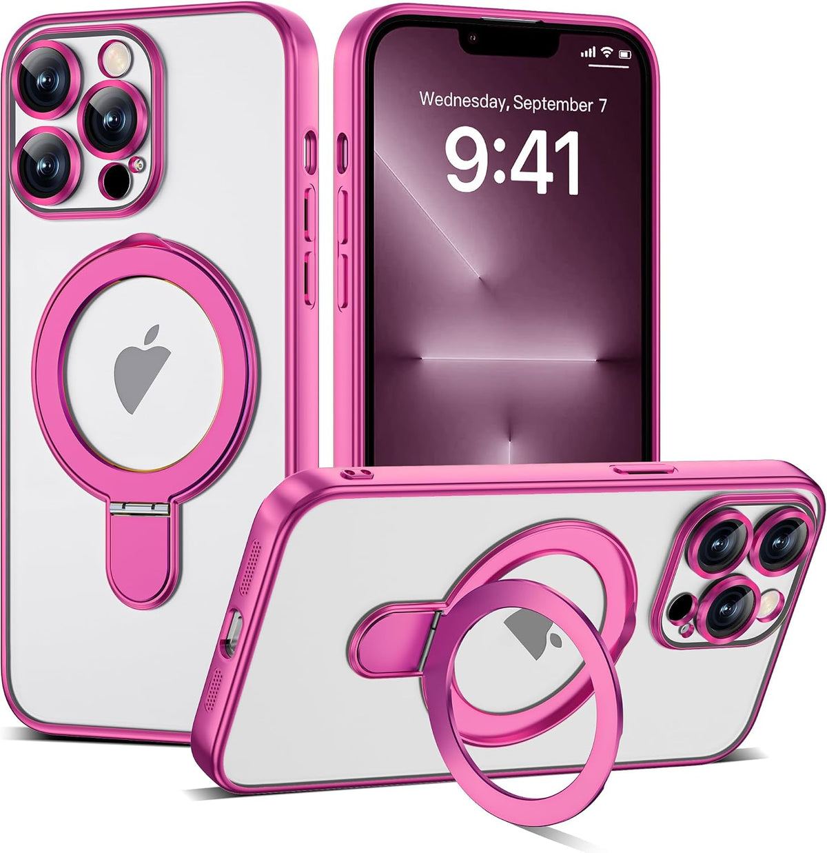 Marble Pattern Case for iPhone 11 with Stand 6.1",M-Purple