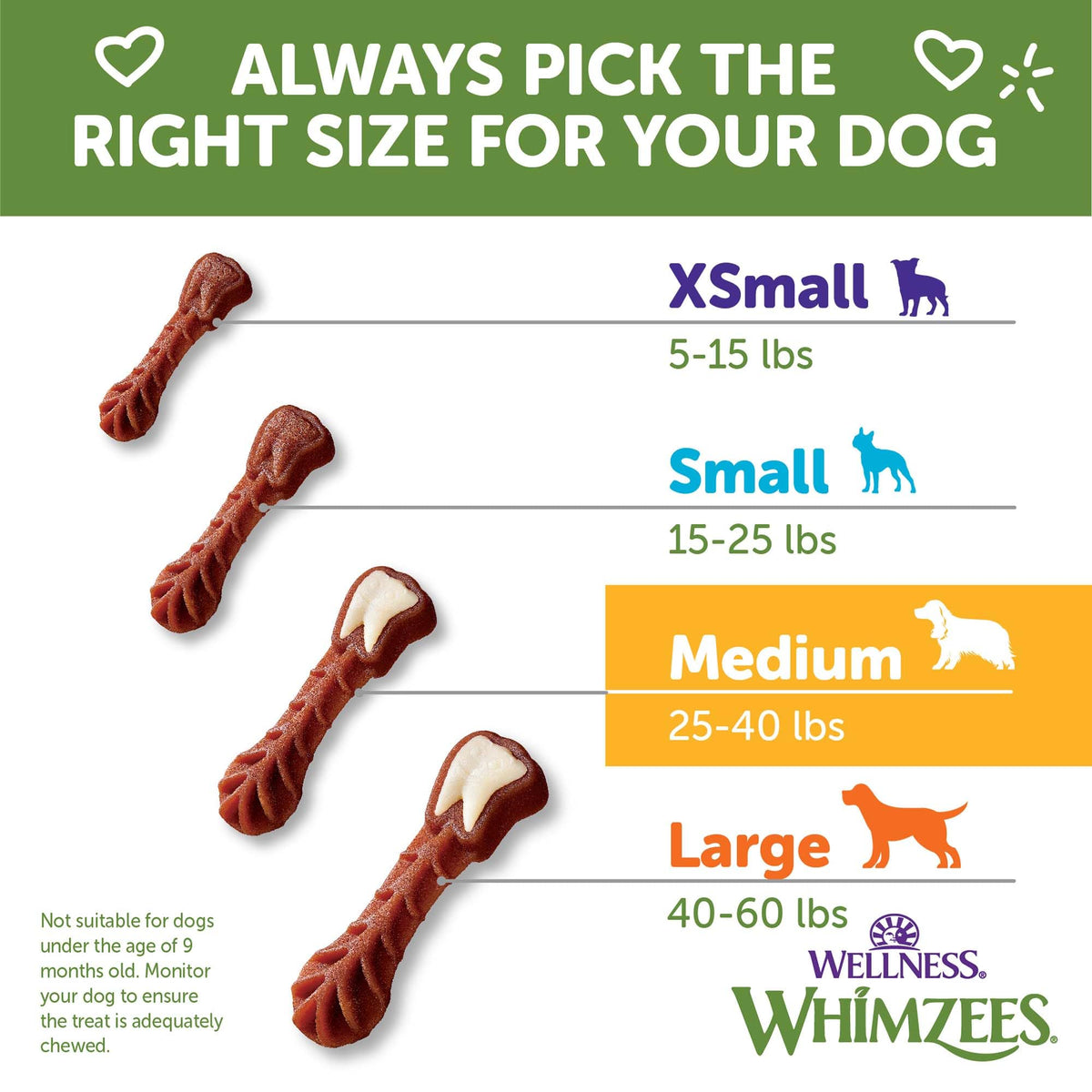 Whimzees Wellness Brushzees Natural Dog Dental Treat, VOHC Accepted Chews, Freshens Breath, Extra-Small Size, 12.7 oz Bag, 48 Count