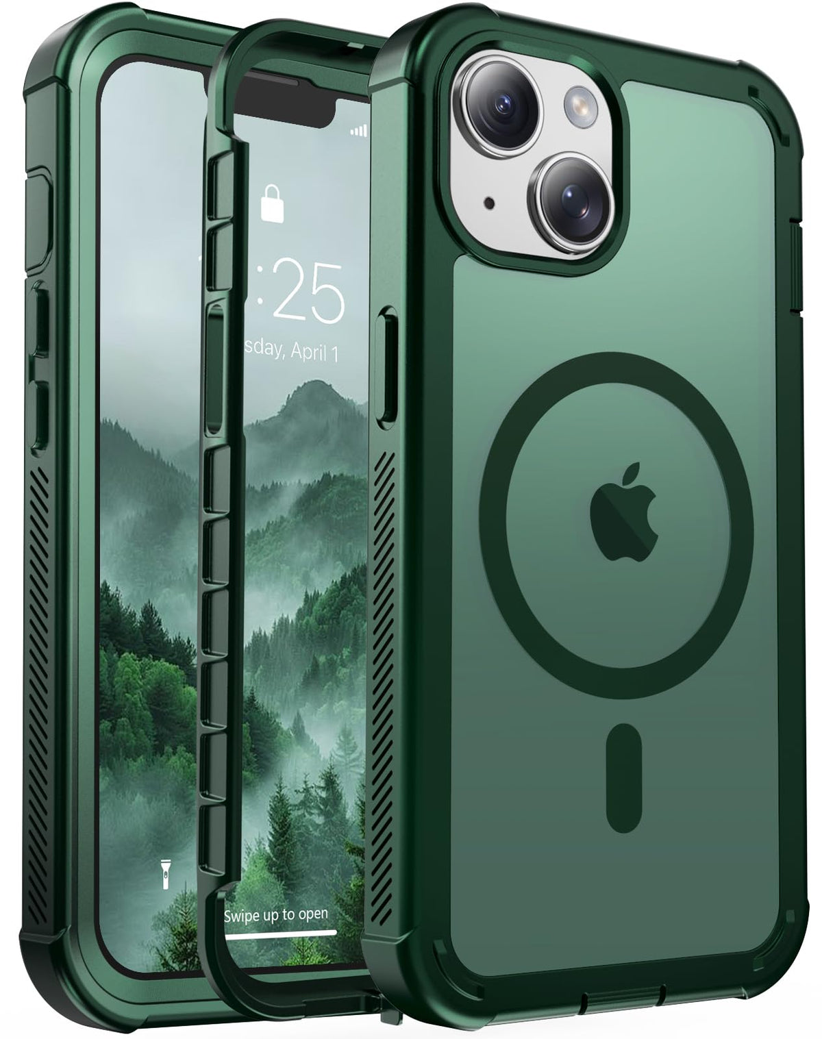 jaroco Magnetic for iPhone 15 Case Heavy Duty Protection Black