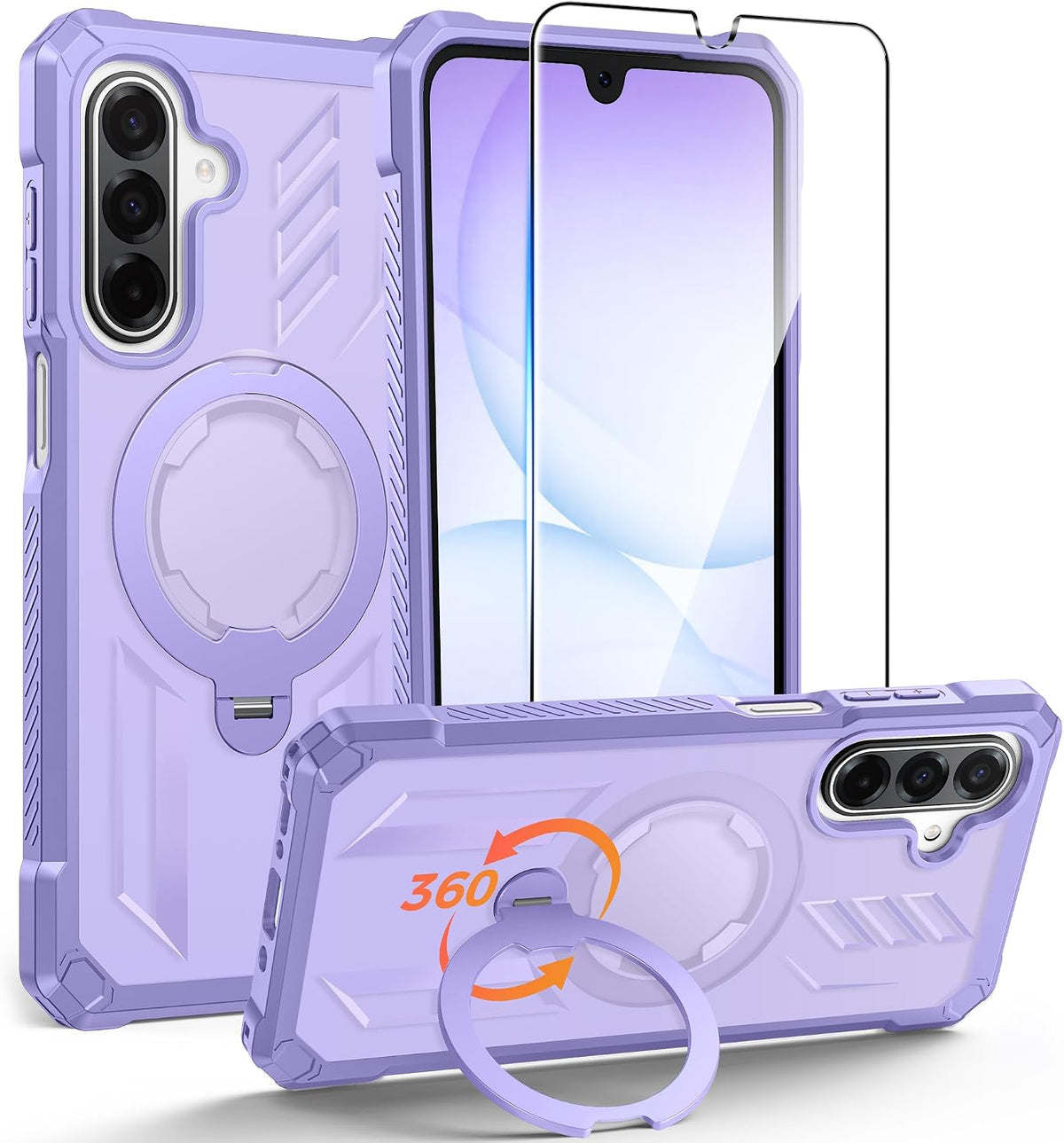 FNTCASE for iPhone 17 Case with 360 Spin Magnetic Stand