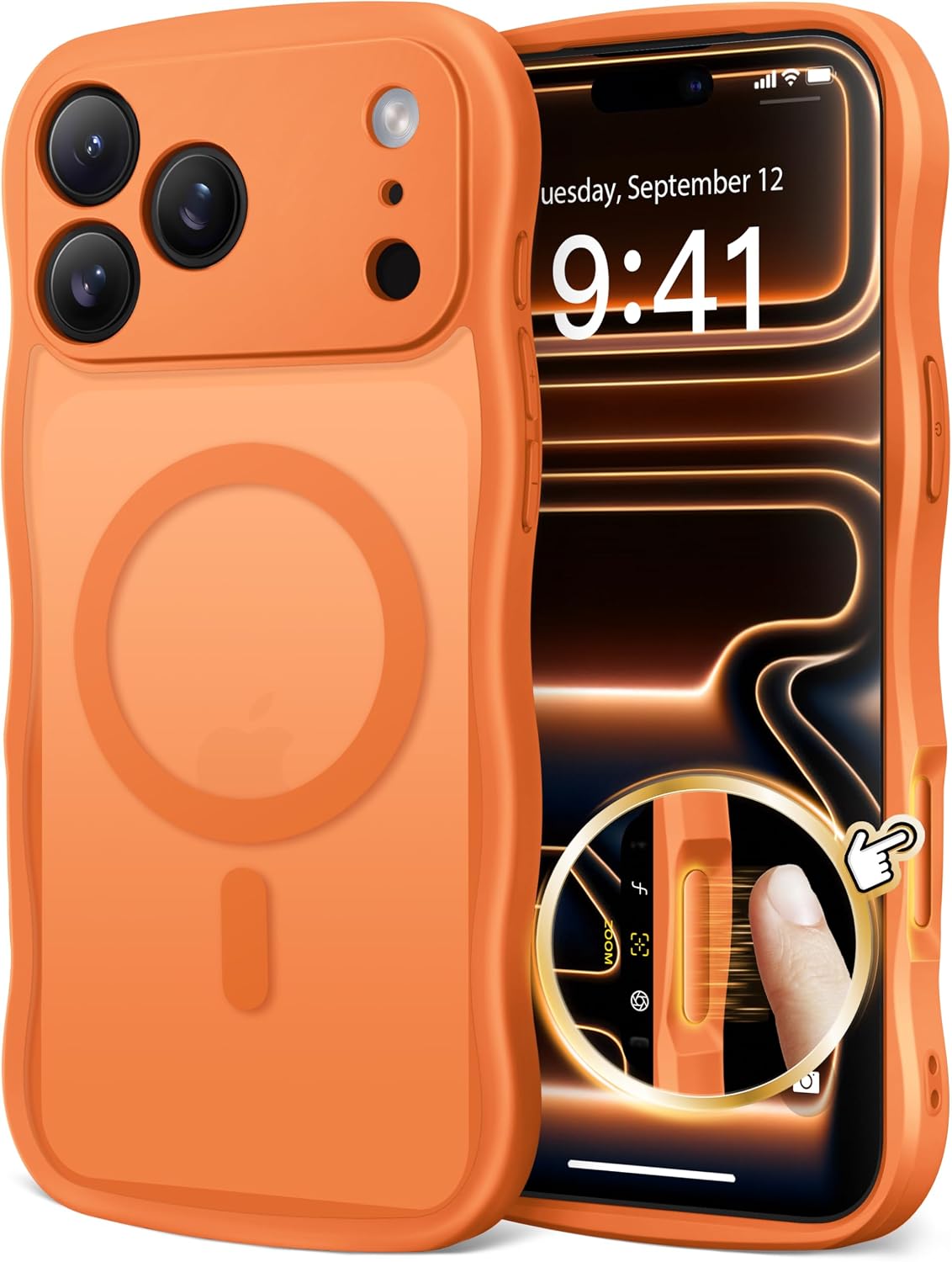 CAPRARO Cute for iPhone 11 Case, Compatible with MagSafe Stone
