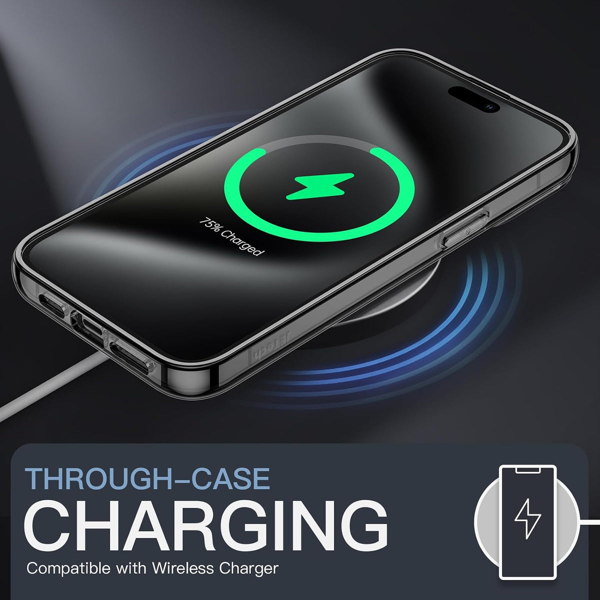 JETech Case for iPhone 15, Anti-Yellowing, Green